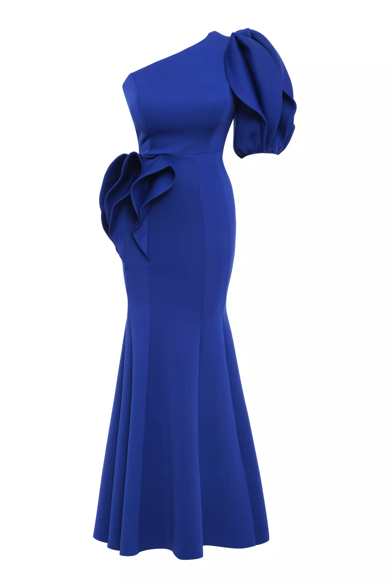 Blue Dalgic One Arm Long Dress