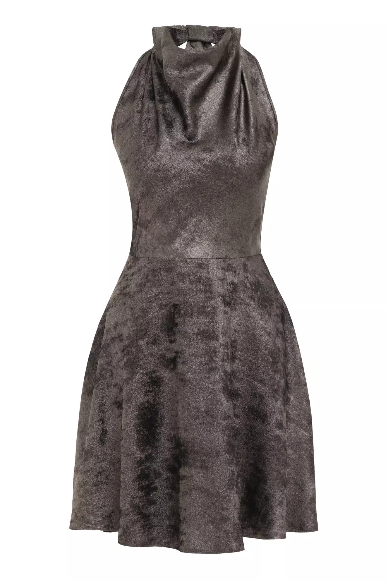 Gold Knitted Sleeveless Mini Dress