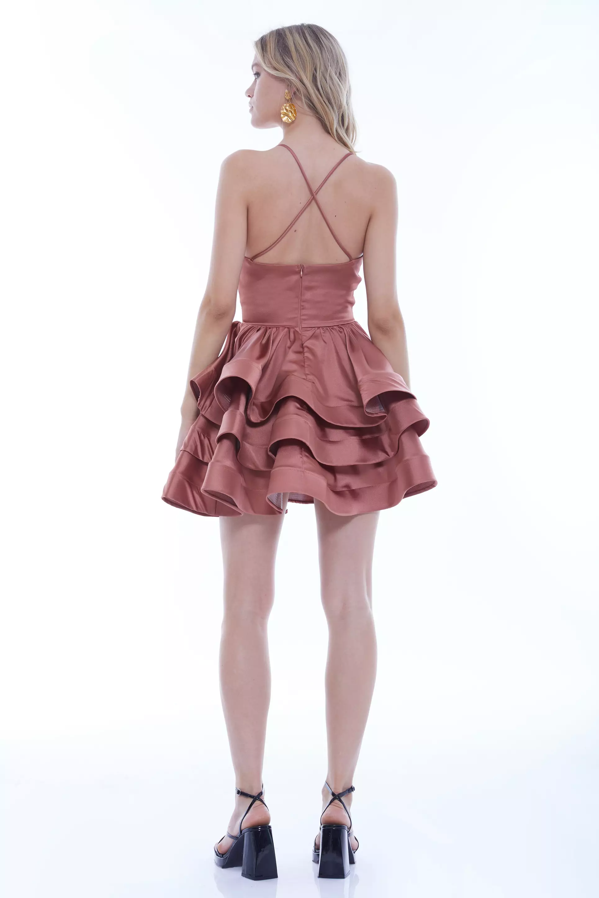 Rose Frantz ♥ Satin Sleeveless Mini Dress/追跡付 Rose Frantz ♥ Satin Sleeveless Mini Dress/追跡付