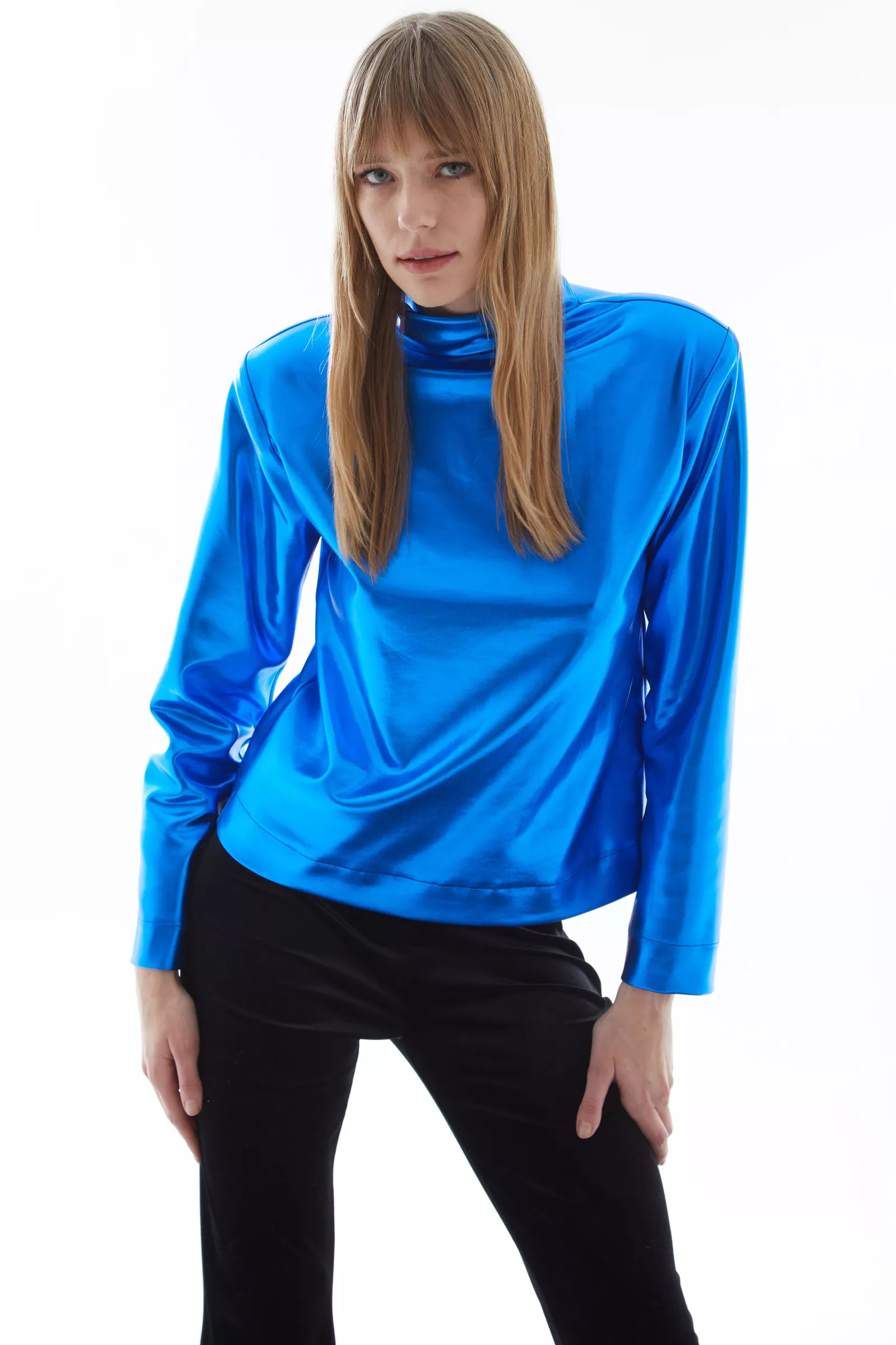 Blue sendy long sleeve shirt