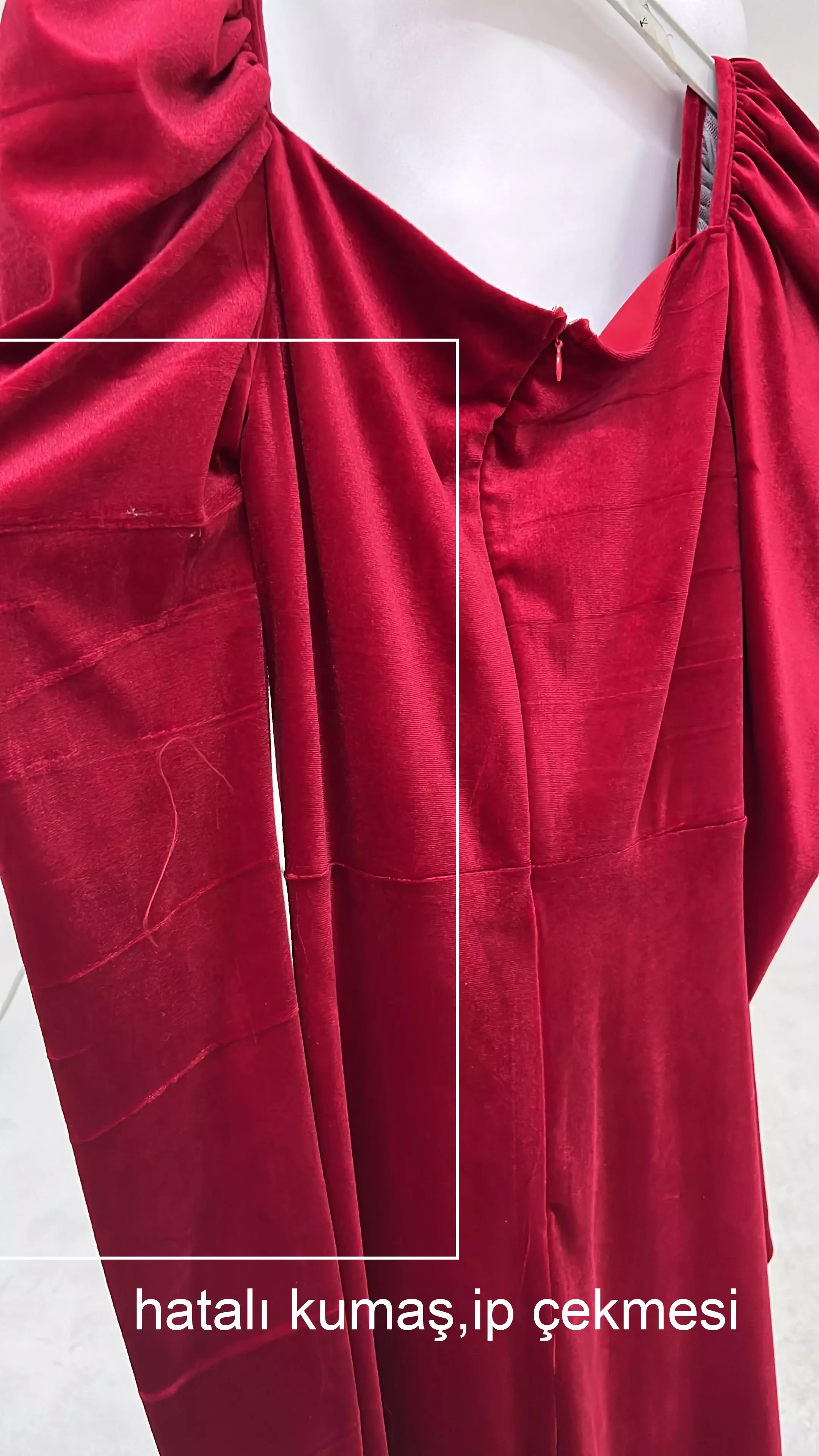Red velvet long sleeve maxi dress