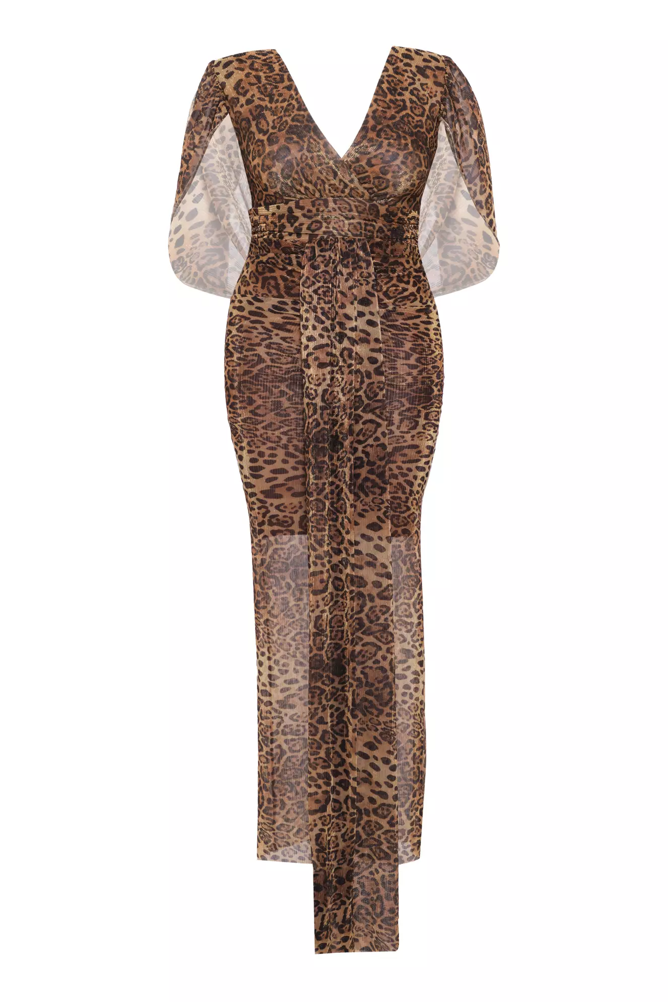 Printed Plus Size Moonlight Long Sleeve Maxi Dress