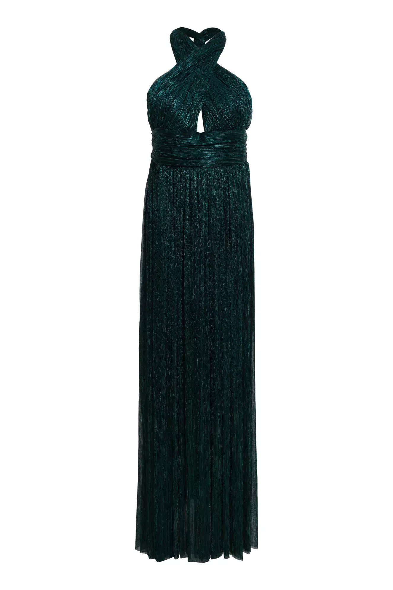 Green plus size moonlight sleeveless long dress