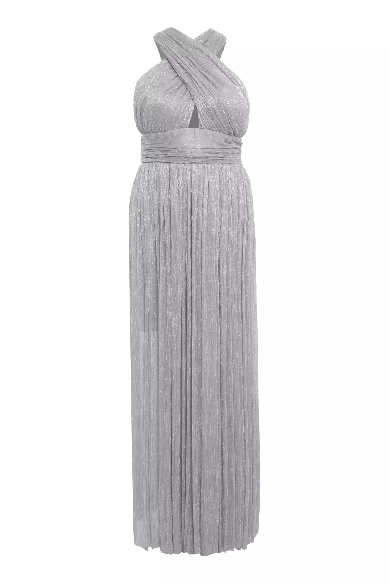 Silver Plus Size Moonlight Sleeveless Long Dress