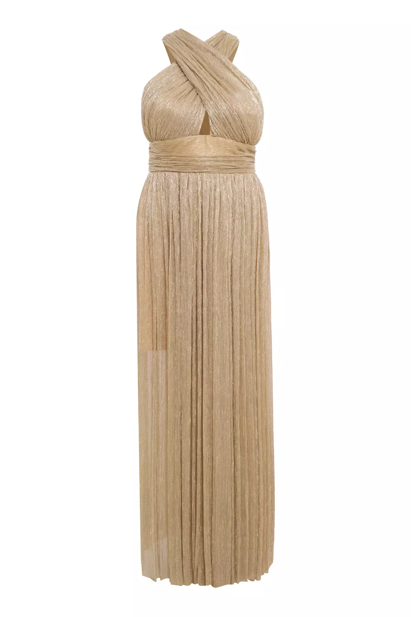 Gold Plus Size Moonlight Sleeveless Long Dress