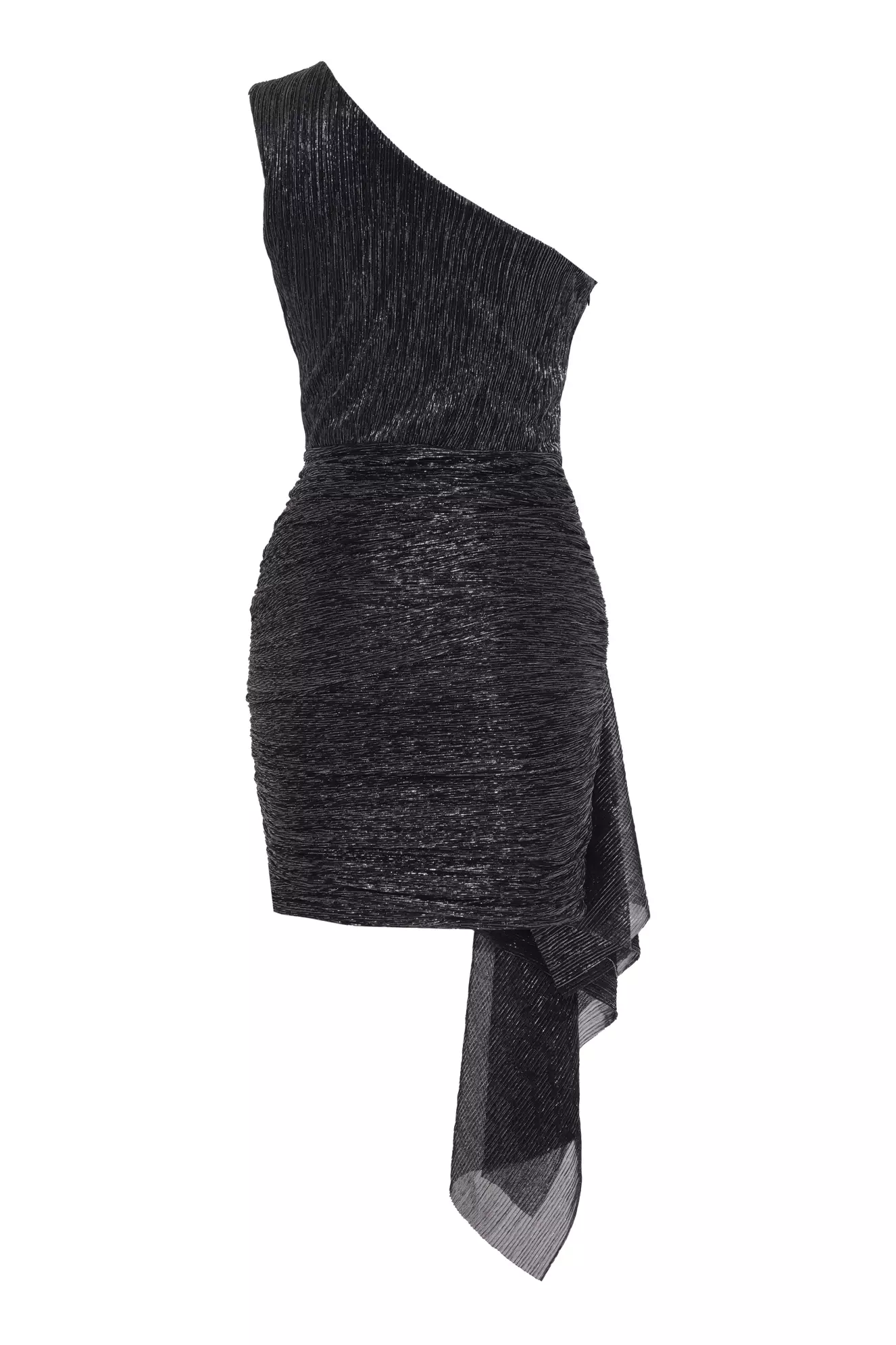 Siyah Gümüş Moonlight Sleeveless Mini Dress