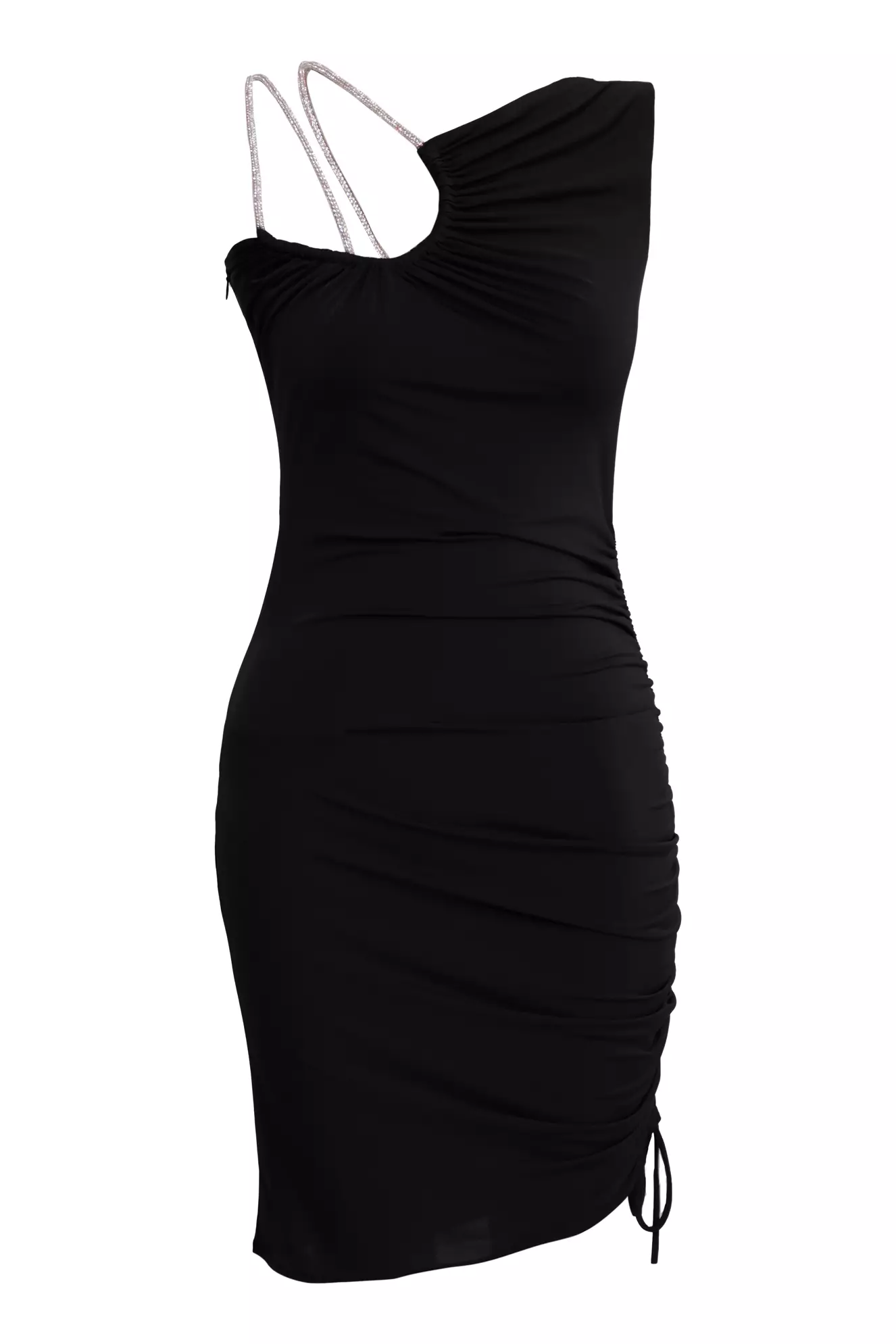 Black Sendy Sleeveless Mini Dress
