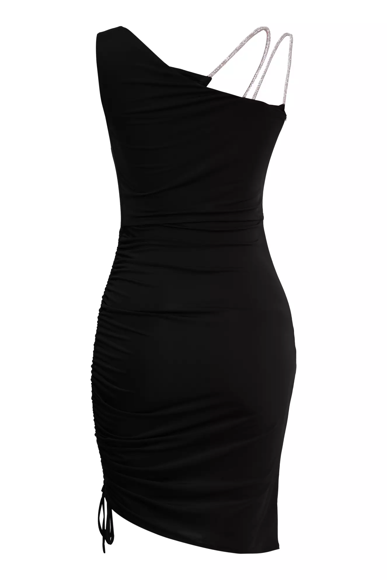 Black Sendy Sleeveless Mini Dress