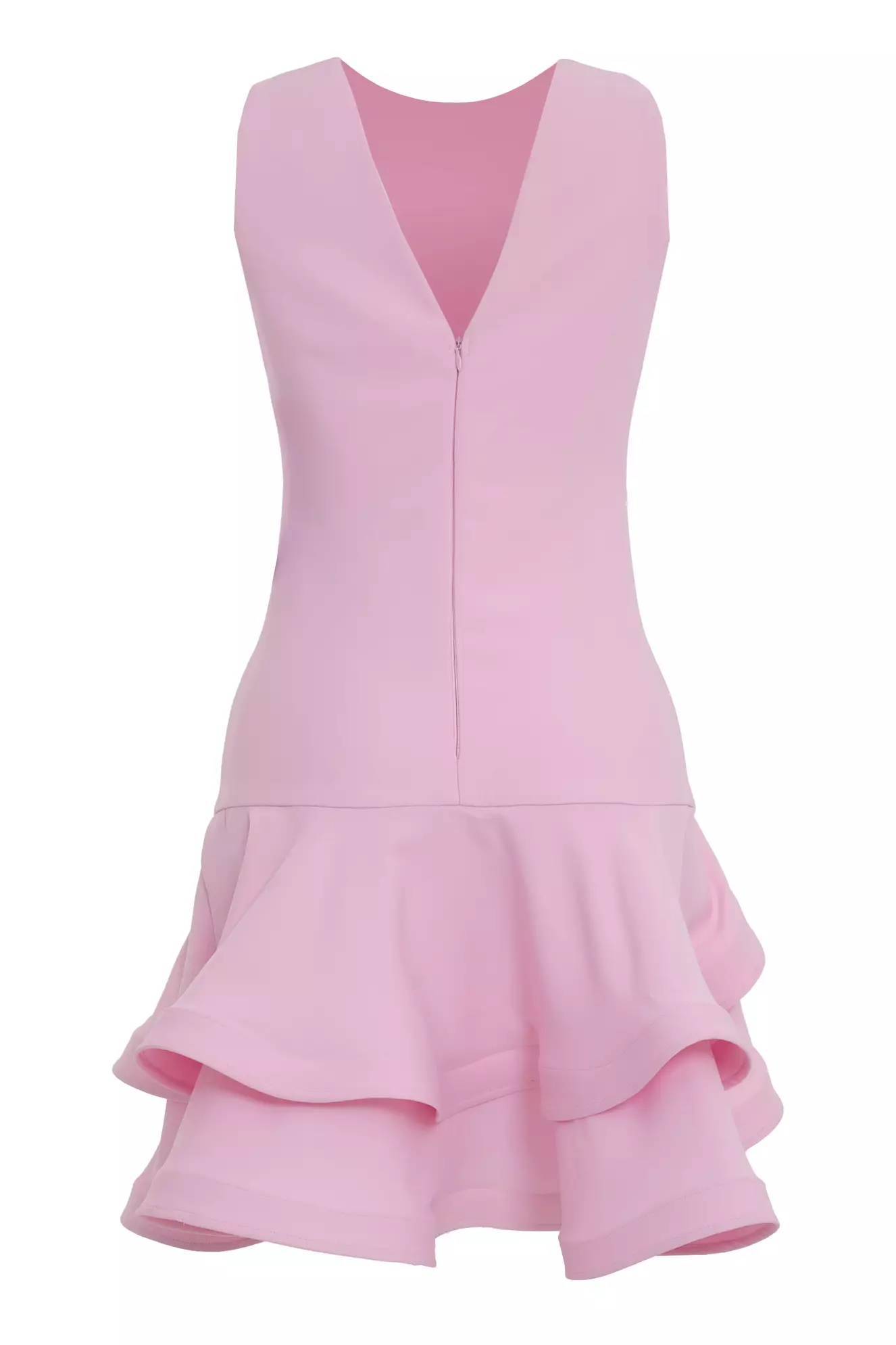 Blush Crepe Sleeveless Mini Dress