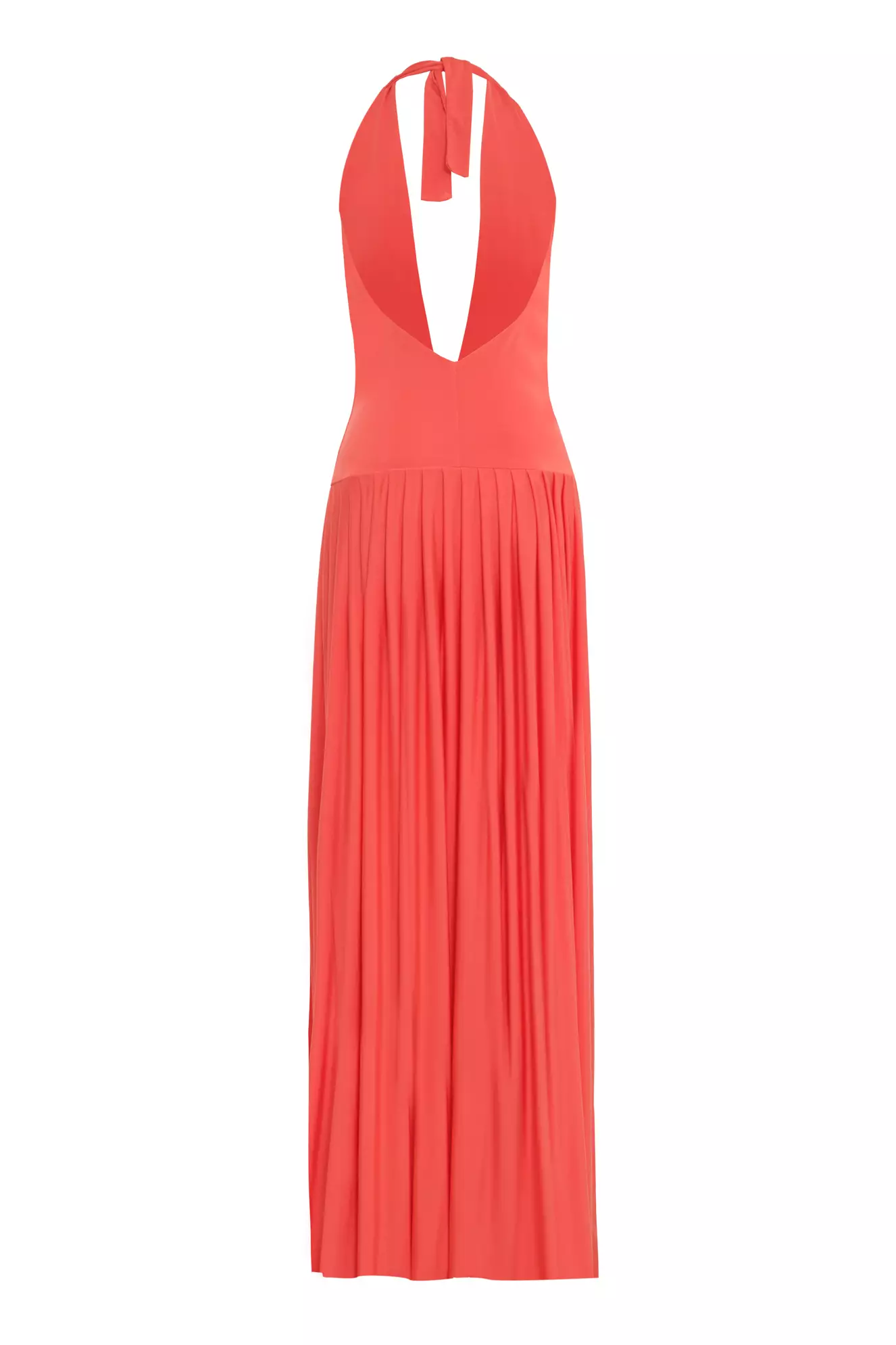 Orange Knitted Sleeveless Long Dress