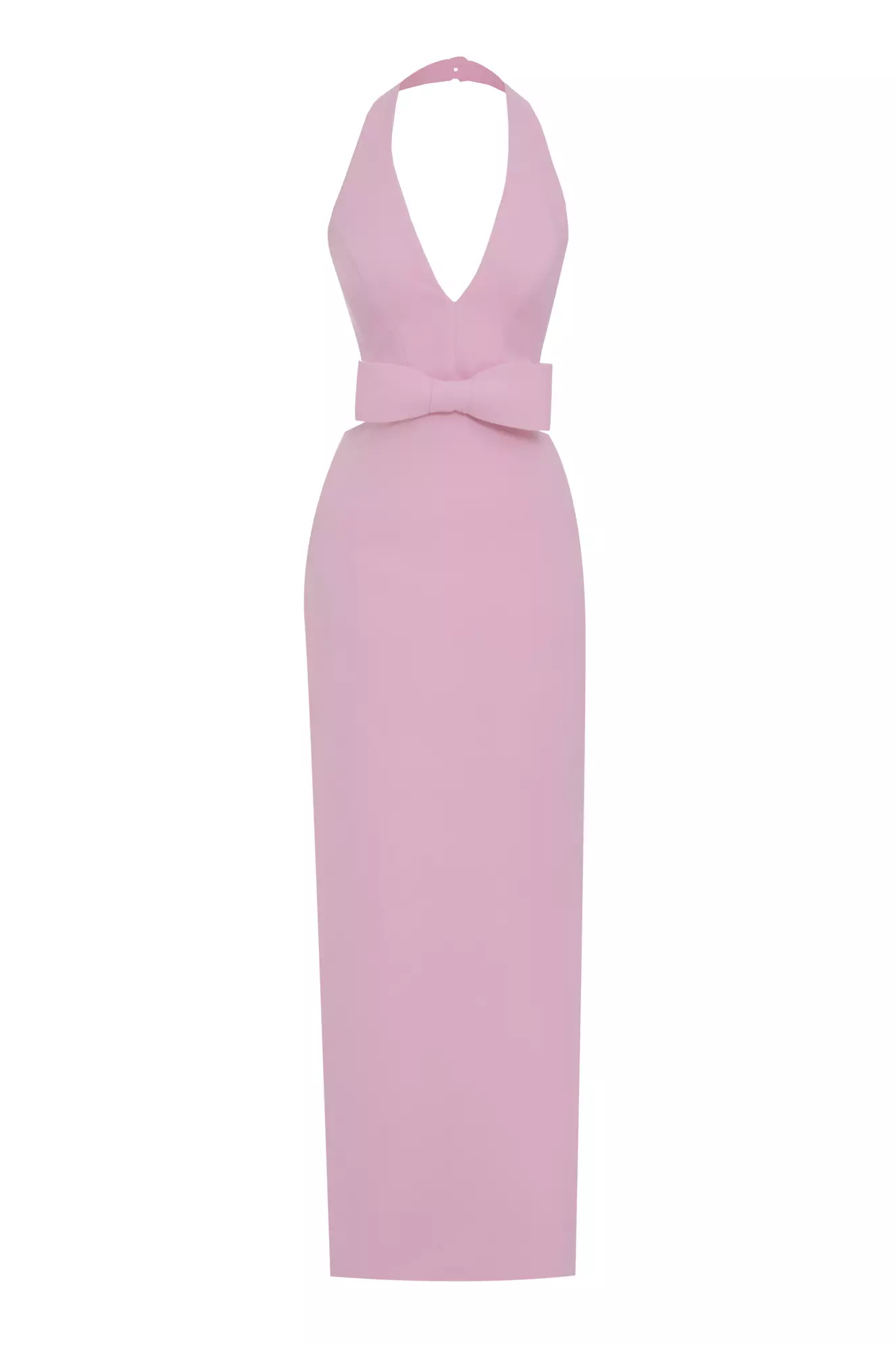Blush Crepe Sleeveless Long Dress
