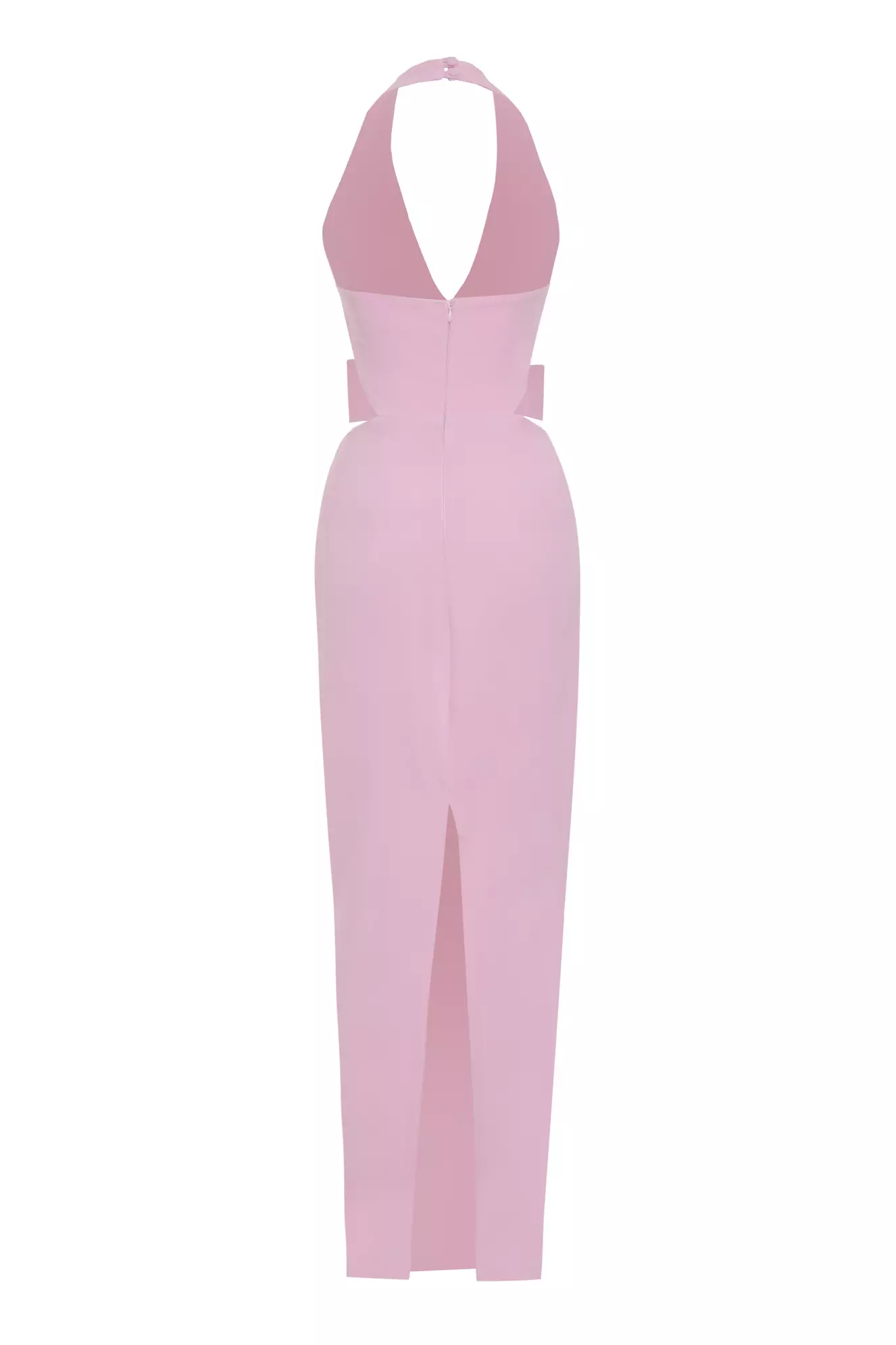 Blush Crepe Sleeveless Long Dress