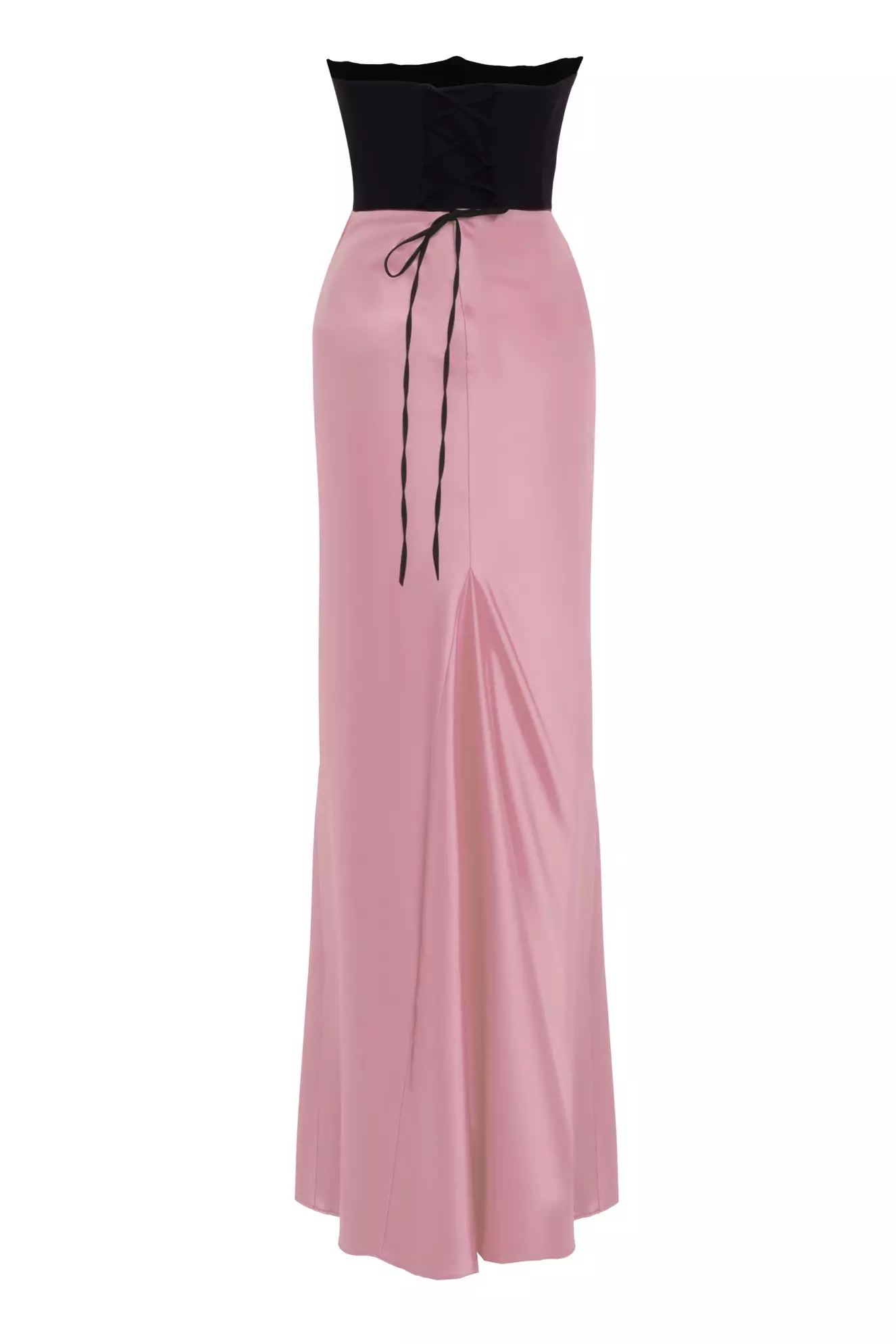 Blush Satin Sleeveless Long Dress