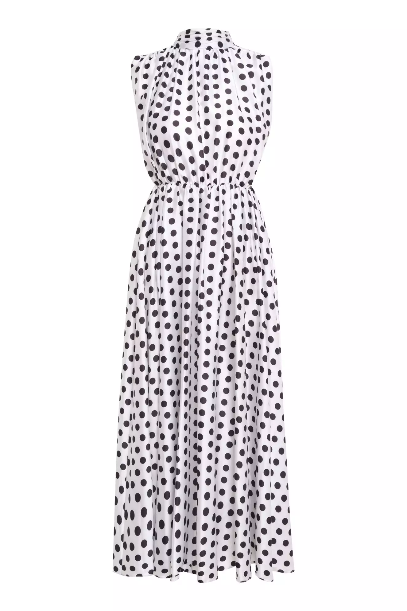 White Satin Sleeveless Long Dress