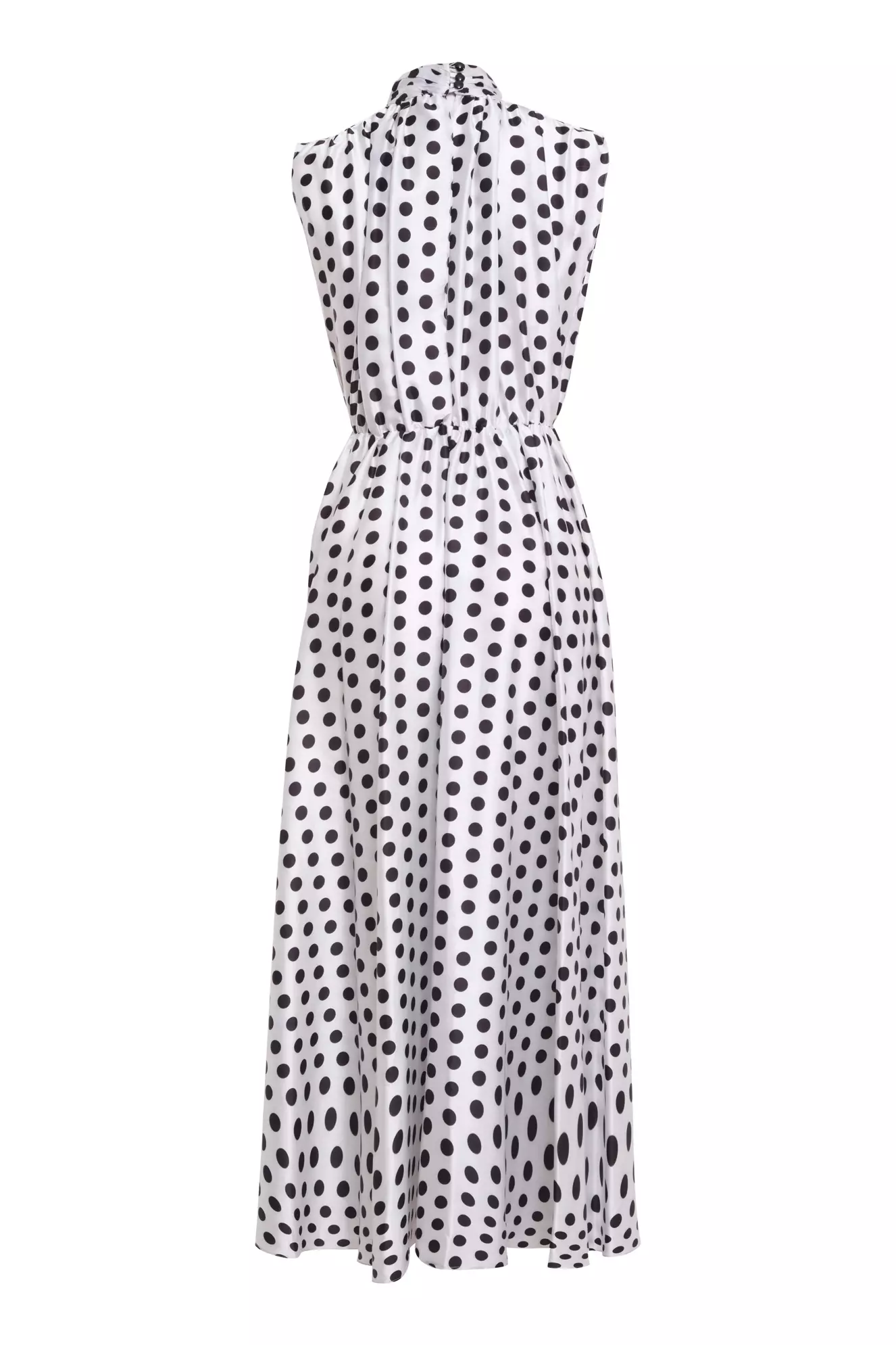 White Satin Sleeveless Long Dress