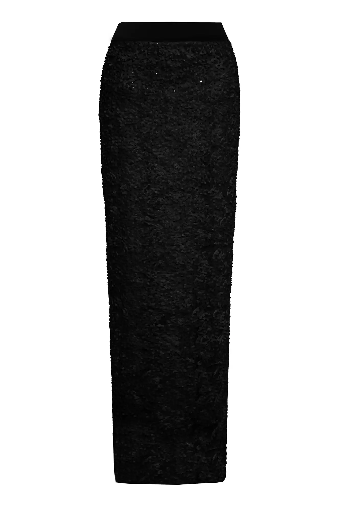 Black sequin maxi skirt