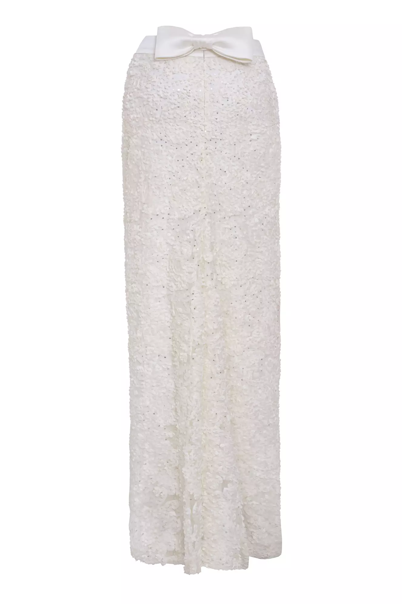 White Sequin Maxi Skirt