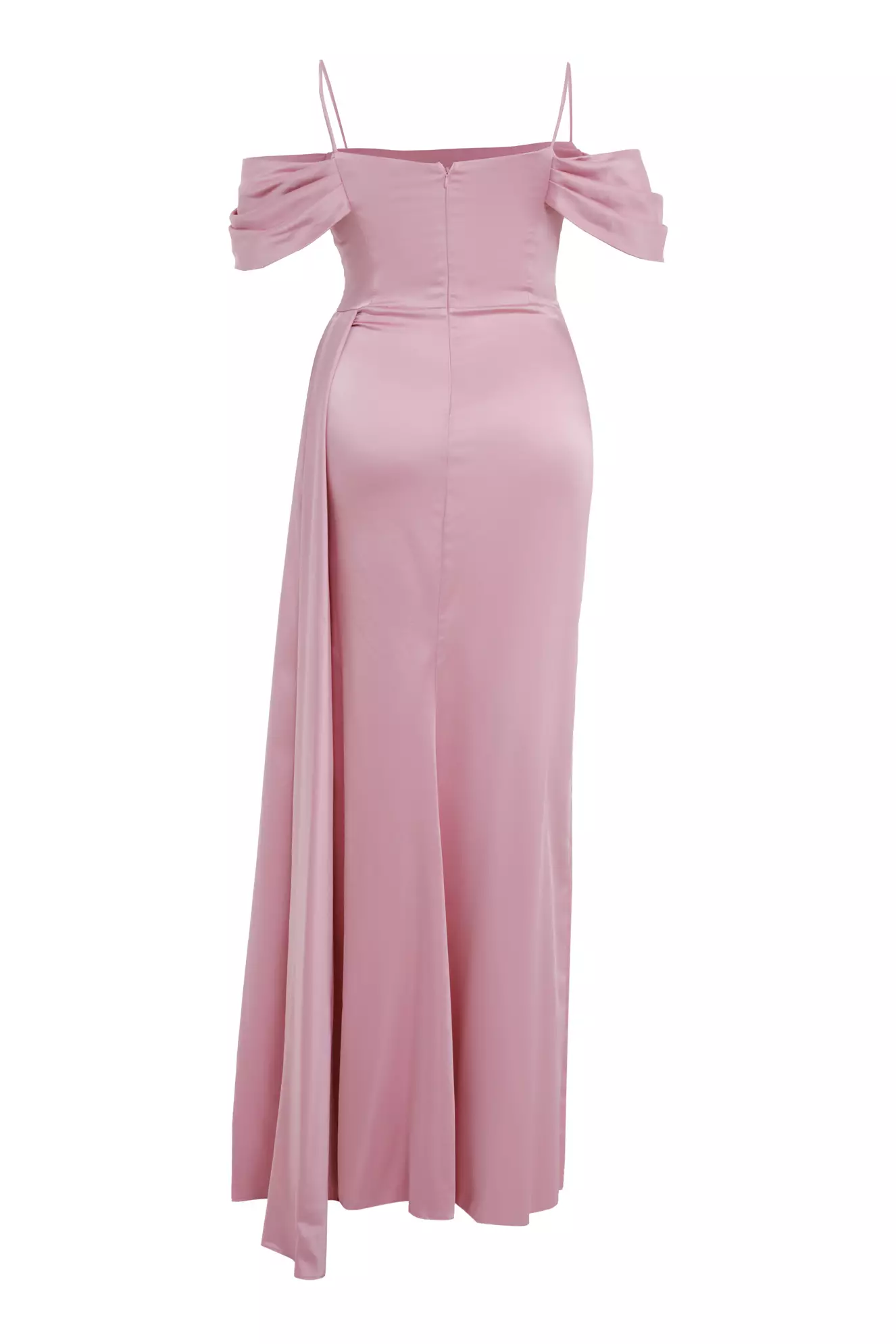 Blush Plus Size Satin Sleeveless Long Dress