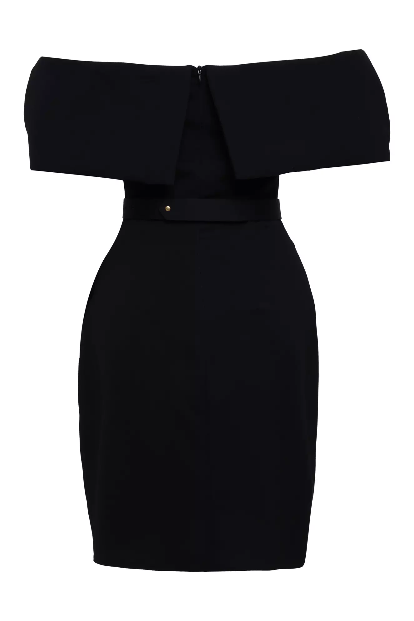 Black Crepe Sleeveless Mini Dress
