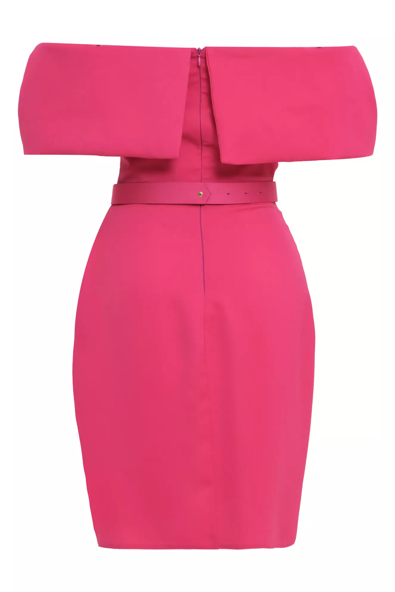 Fuchsia Crepe Sleeveless Mini Dress