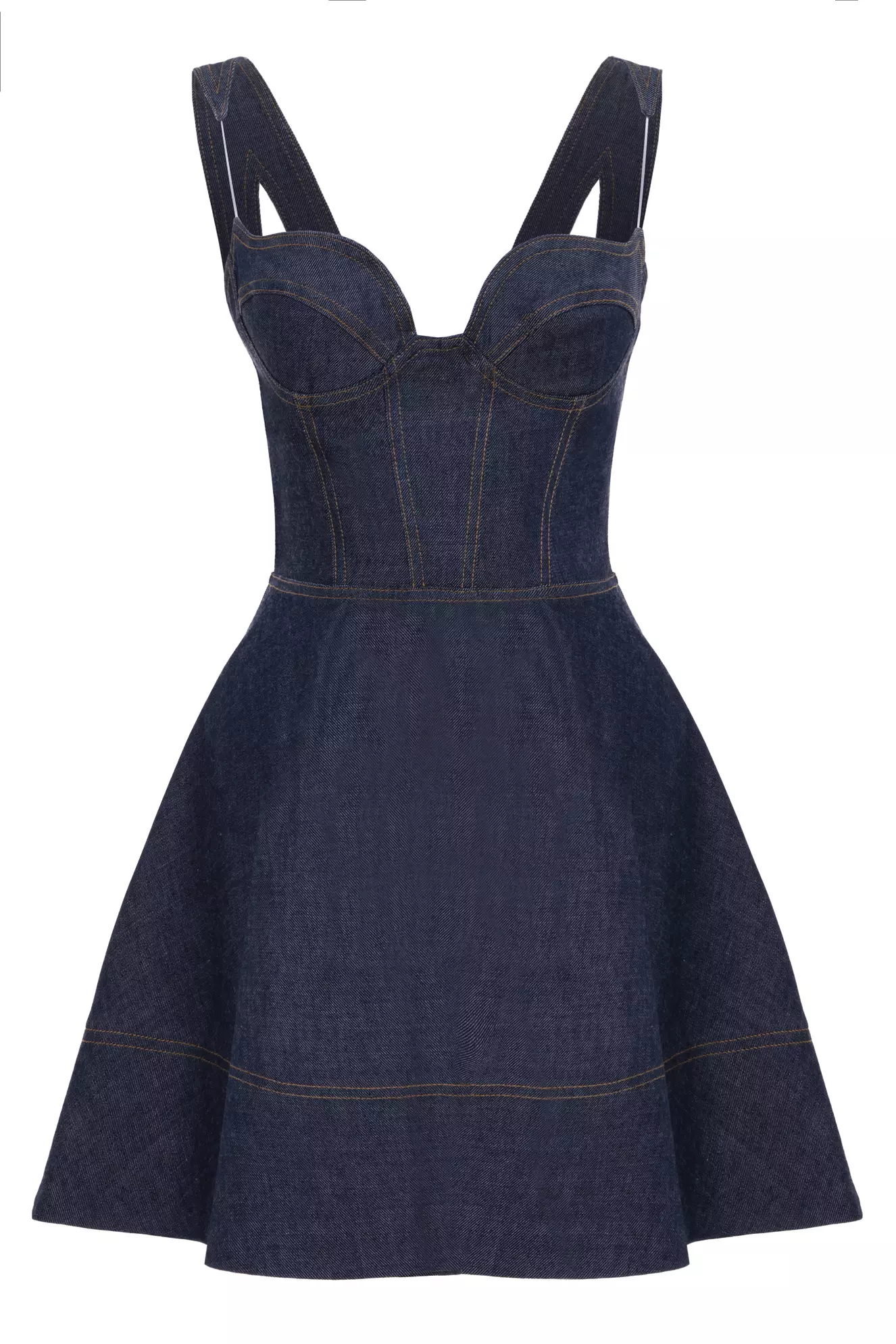Navy Blue Kot Sleeveless Mini Dress