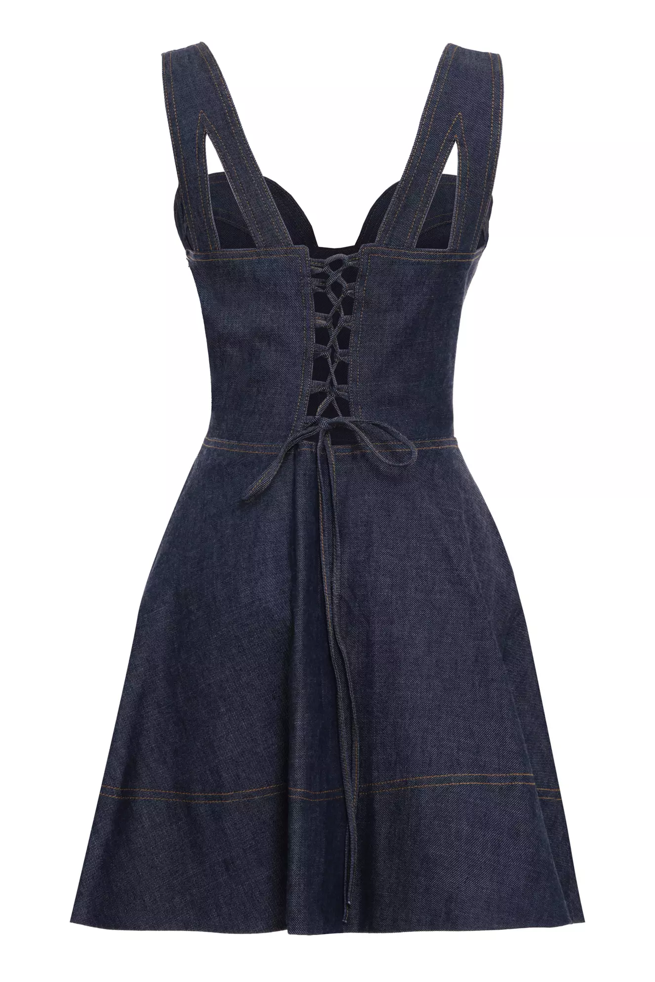 Navy Blue Kot Sleeveless Mini Dress
