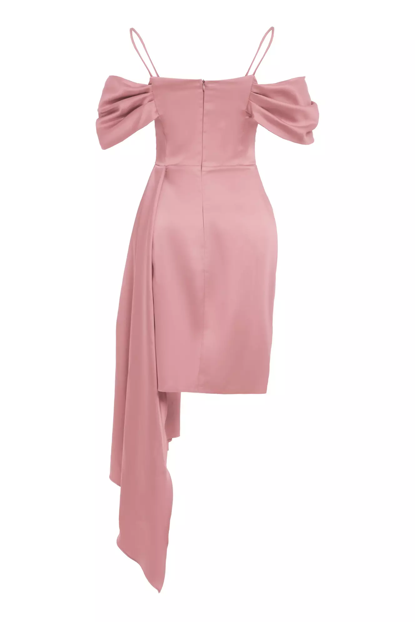 Blush Satin Sleeveless Mini Dress