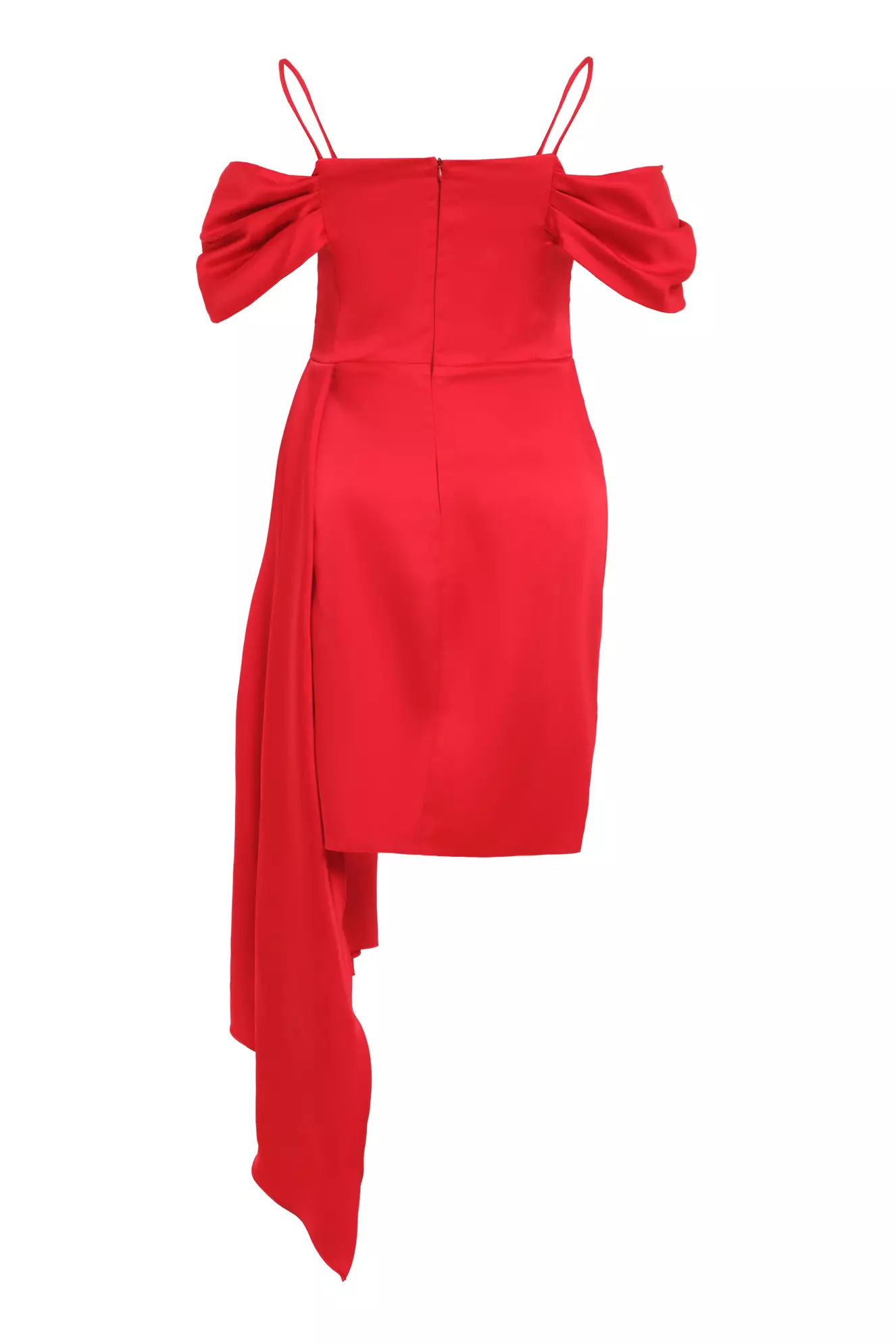 Red Plus Size Satin Sleeveless Mini Dress