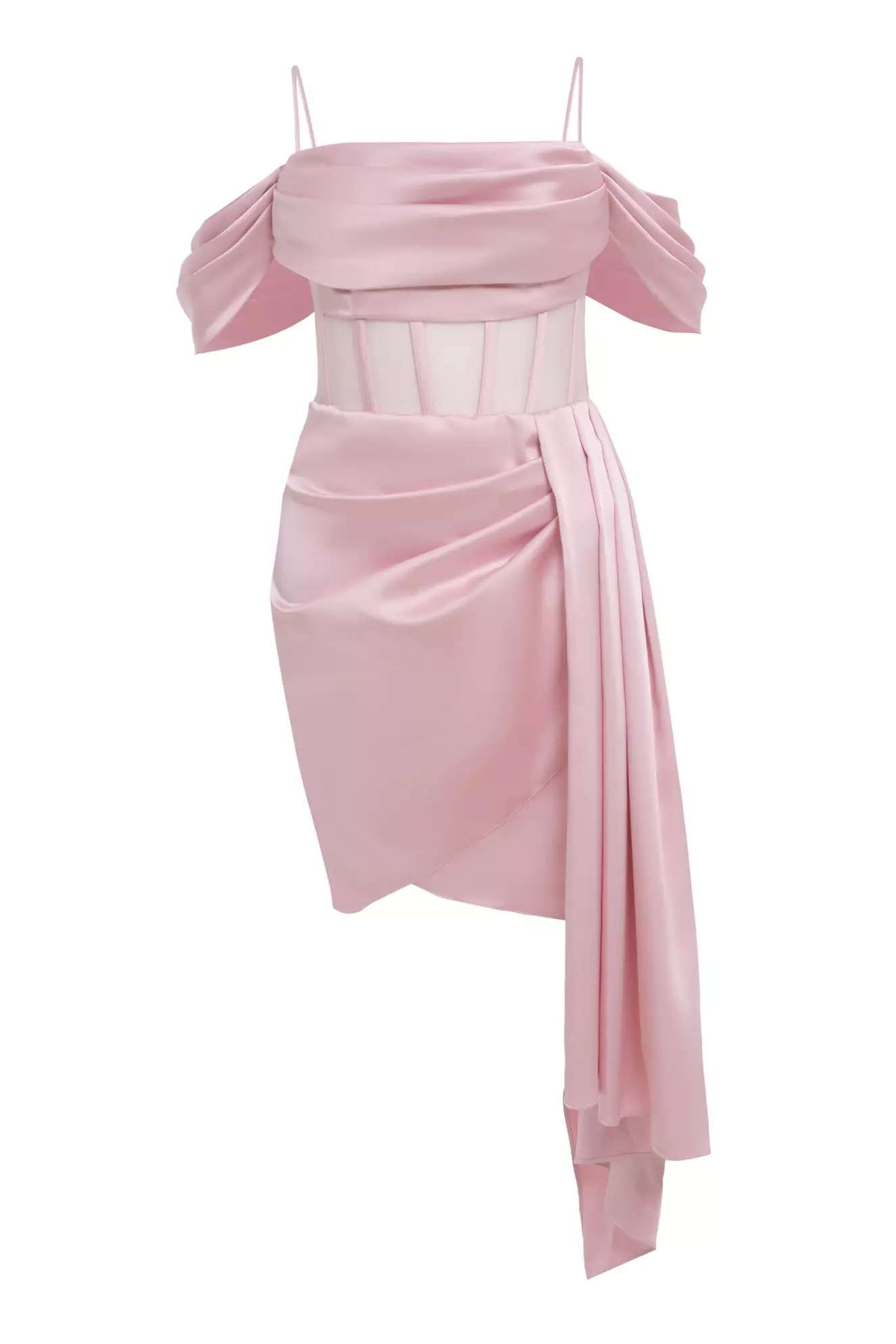 Blush Plus Size Satin Sleeveless Mini Dress