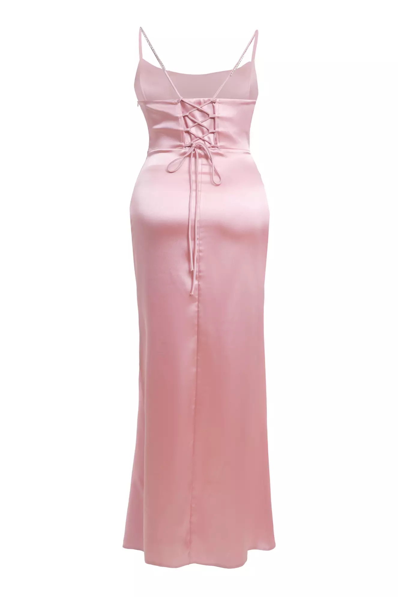 Blush Plus Size Satin Sleeveless Long Dress