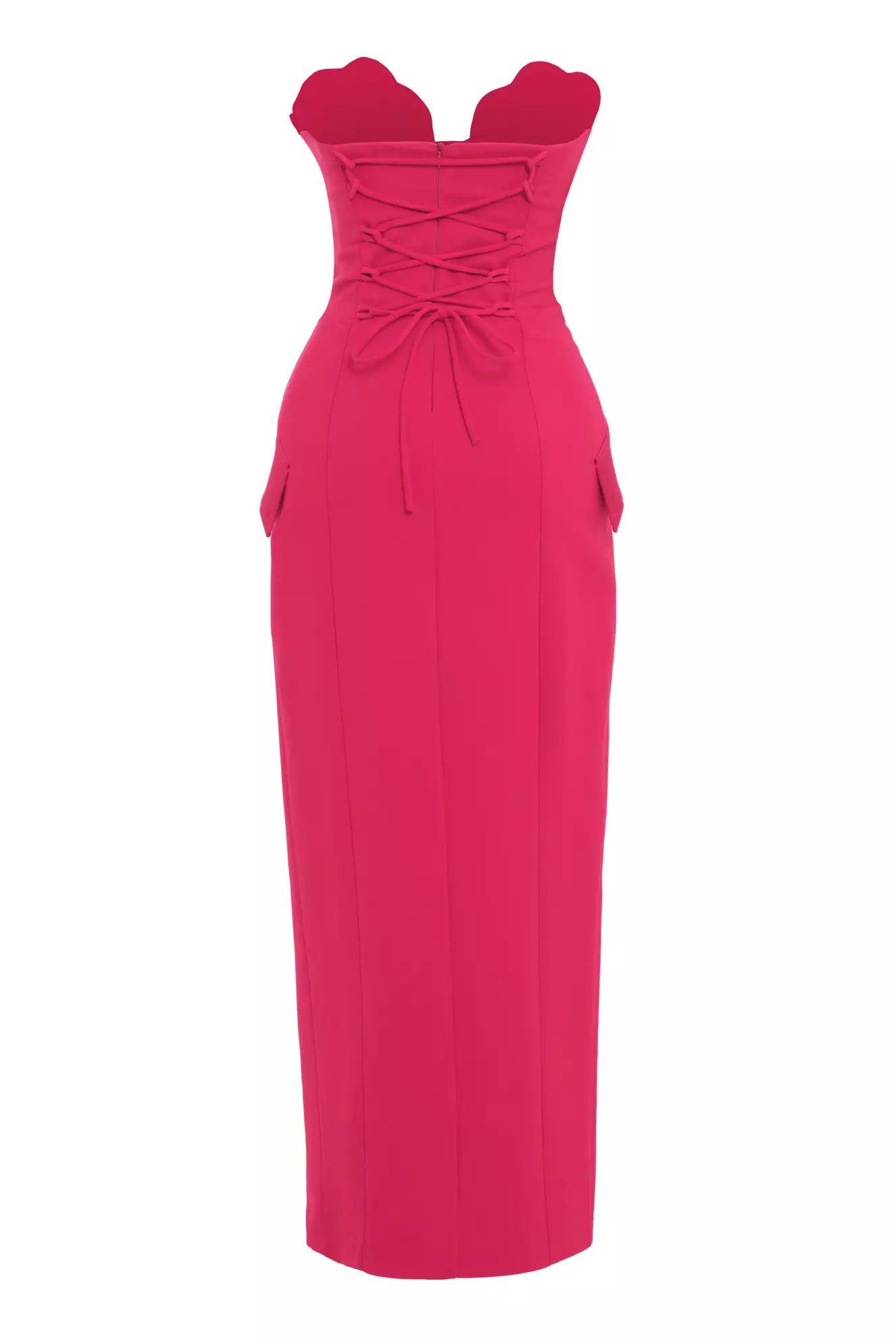 Fuchsia Crepe Sleeveless Maxi Dress