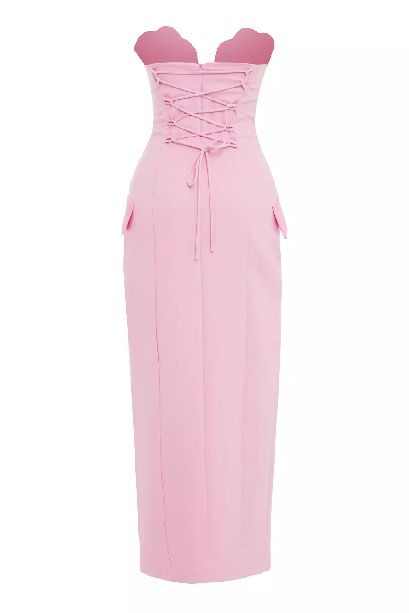 Blush Crepe Sleeveless Maxi Dress