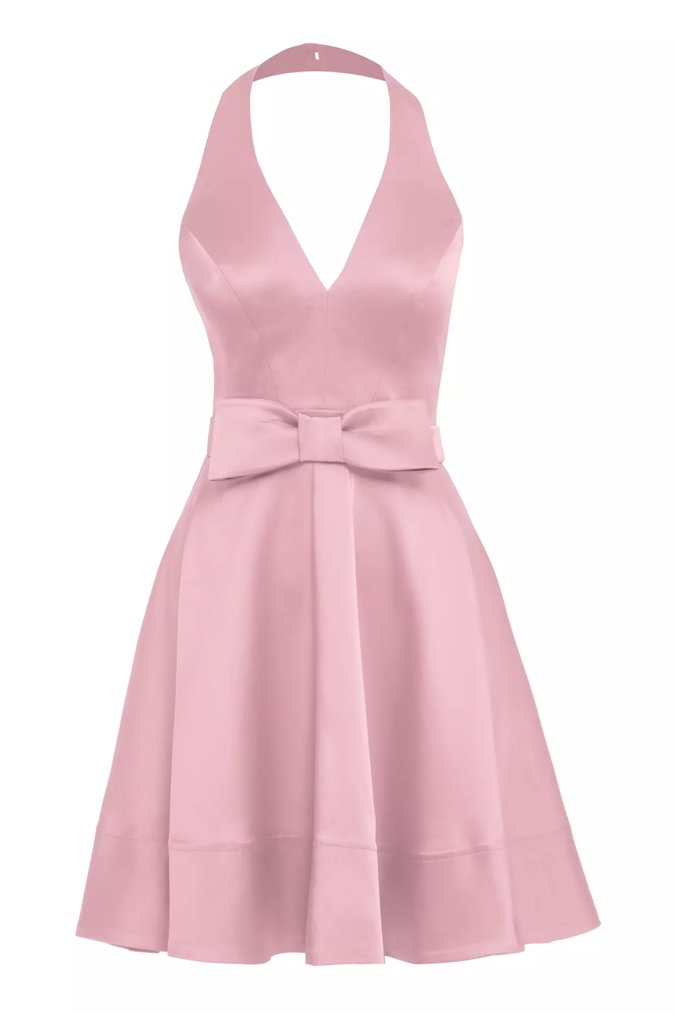 Blush Satin Sleeveless Mini Dress