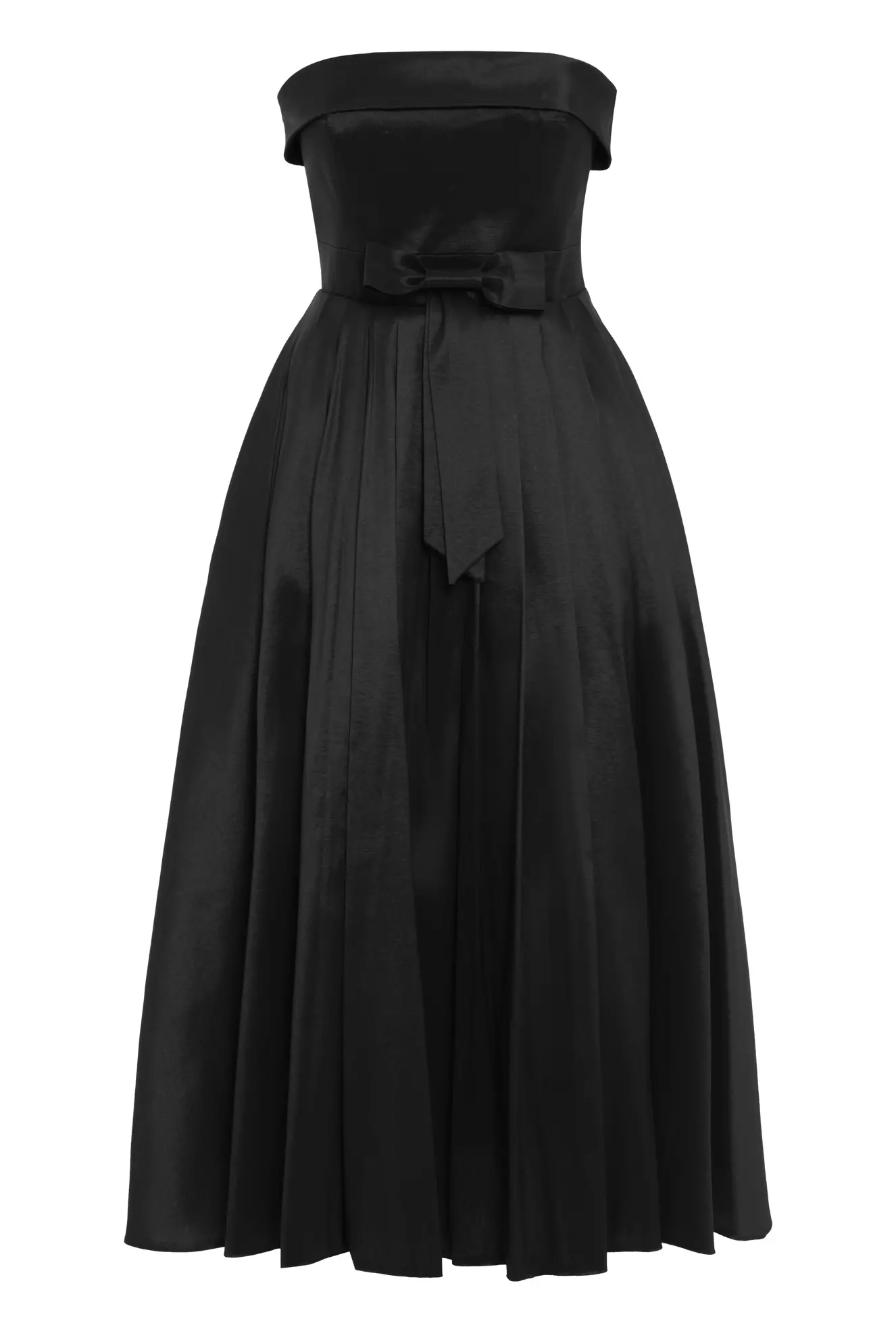Black Plus Size Tafta Sleeveless Long Dress