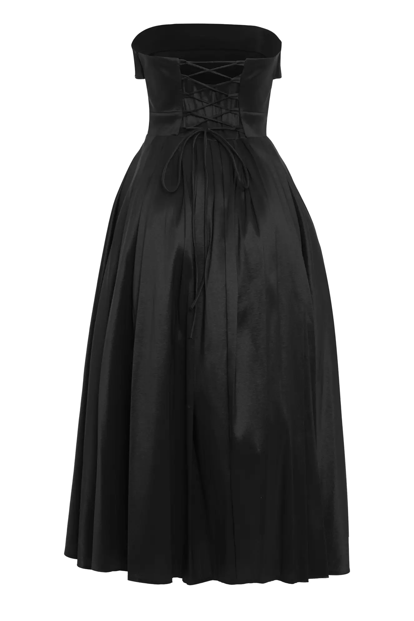 Black Plus Size Tafta Sleeveless Long Dress
