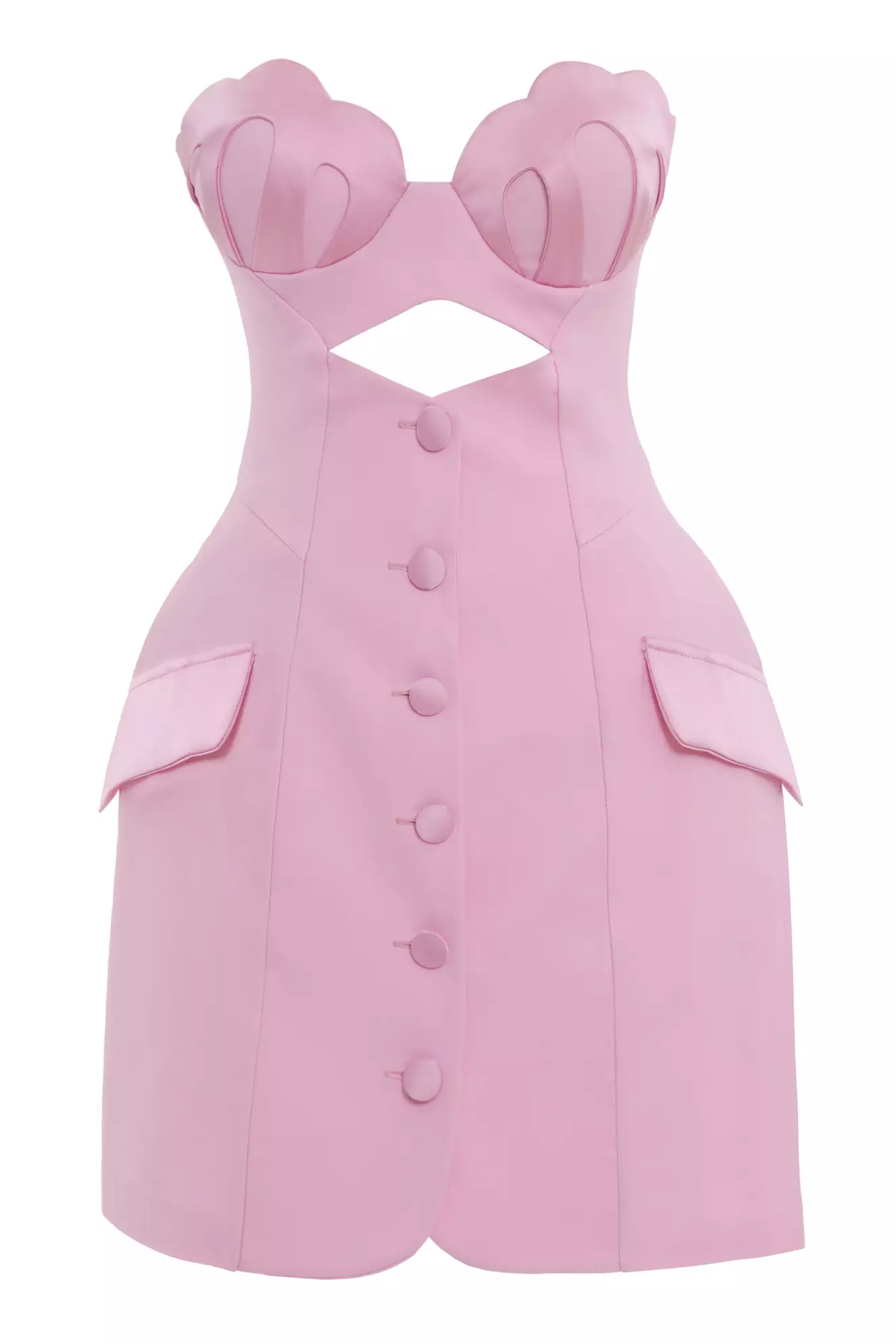 Blush Crepe Sleeveless Mini Dress