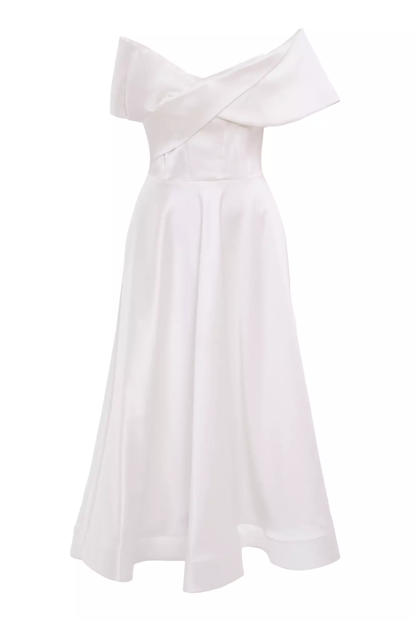 White Satin Sleeveless Long Dress