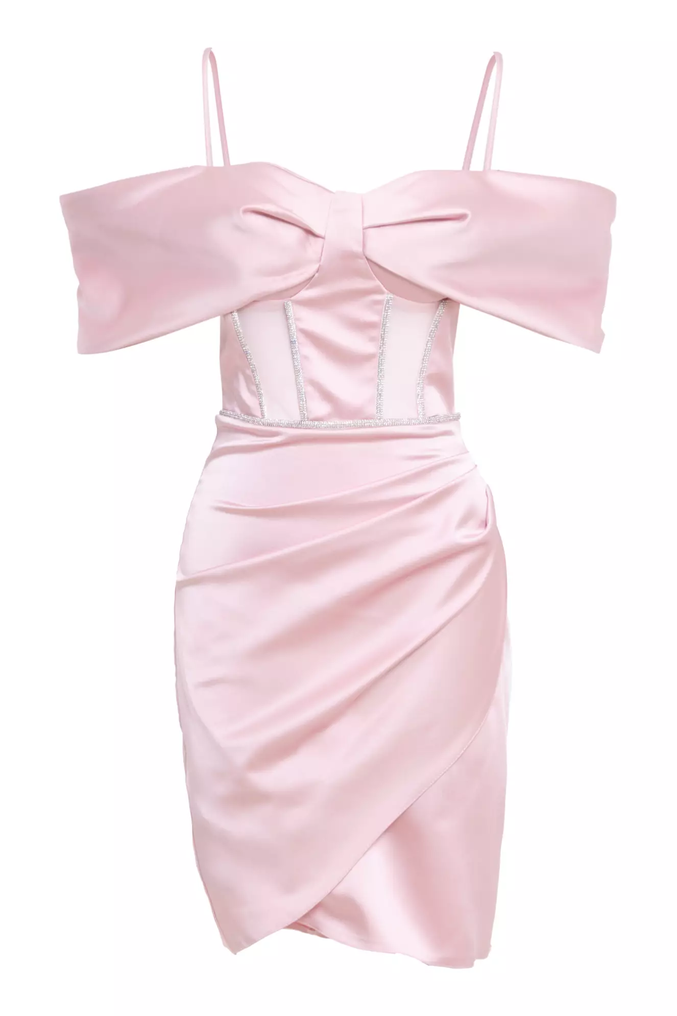 Blush Satin Sleeveless Mini Dress