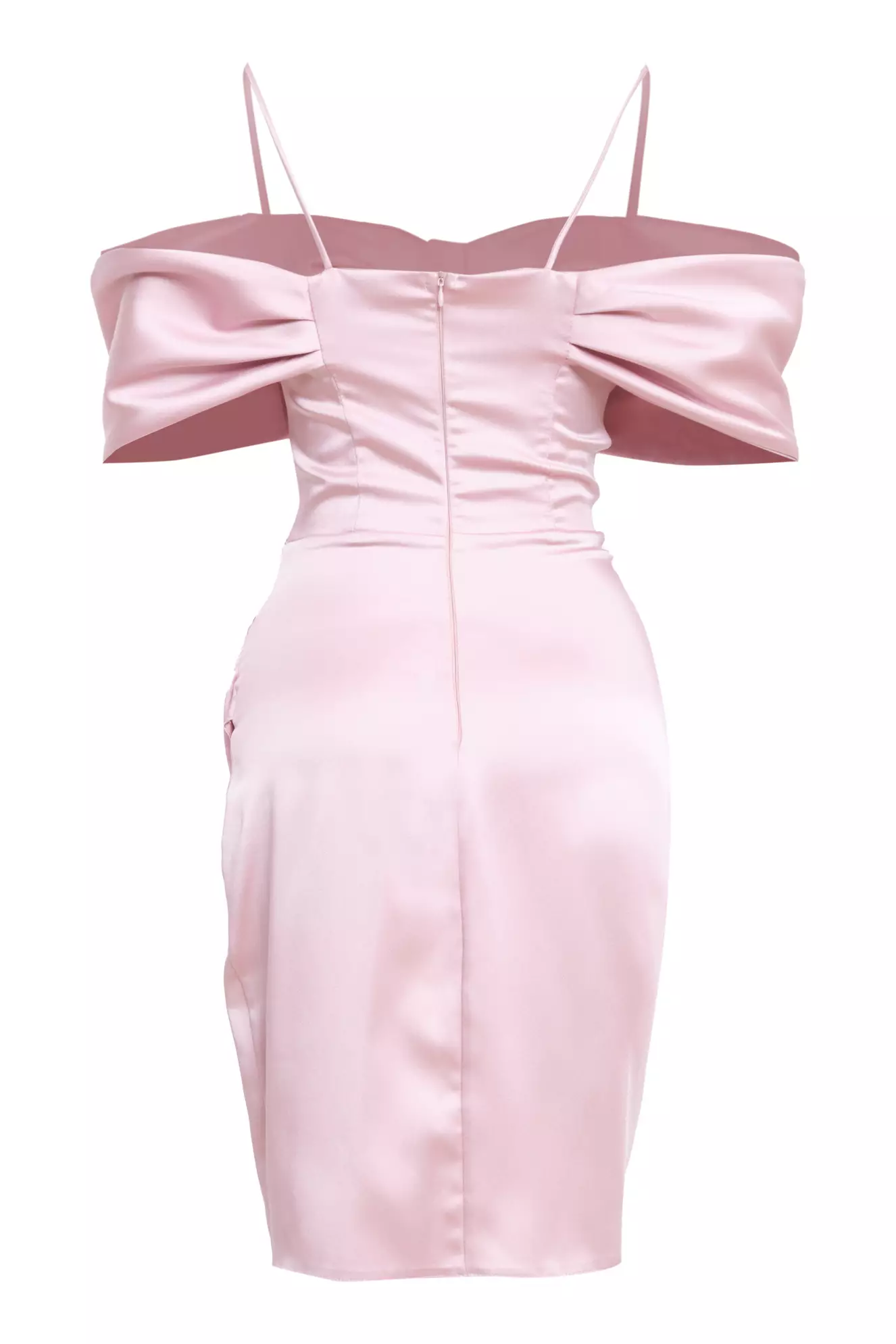 Blush Satin Sleeveless Mini Dress