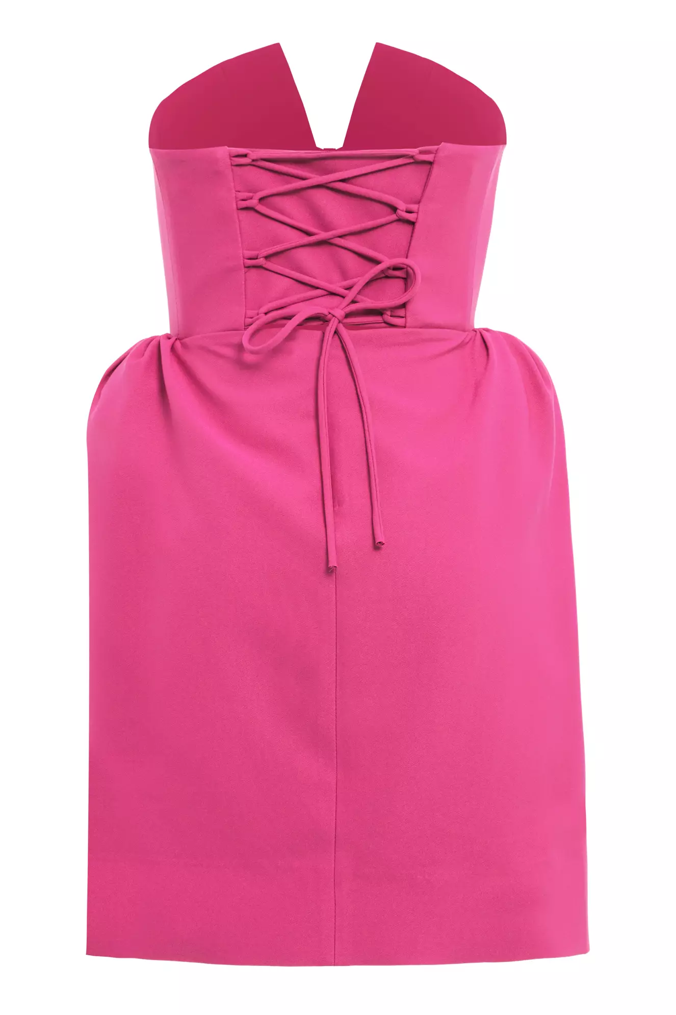 Fuchsia Crepe Sleeveless Mini Dress