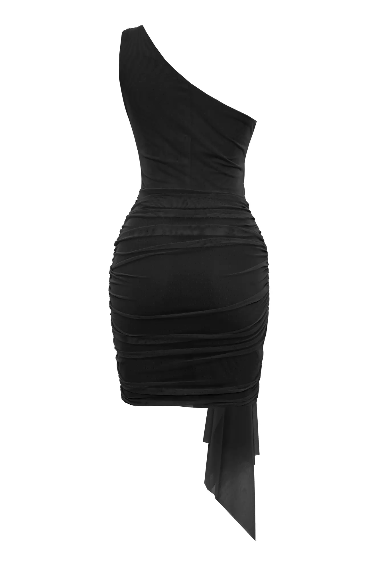 Black tulle sleeveless mini dress