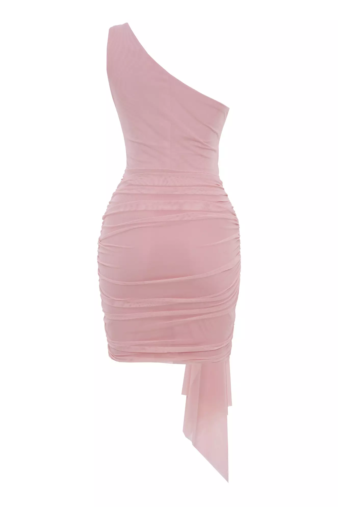 Blush tulle sleeveless mini dress