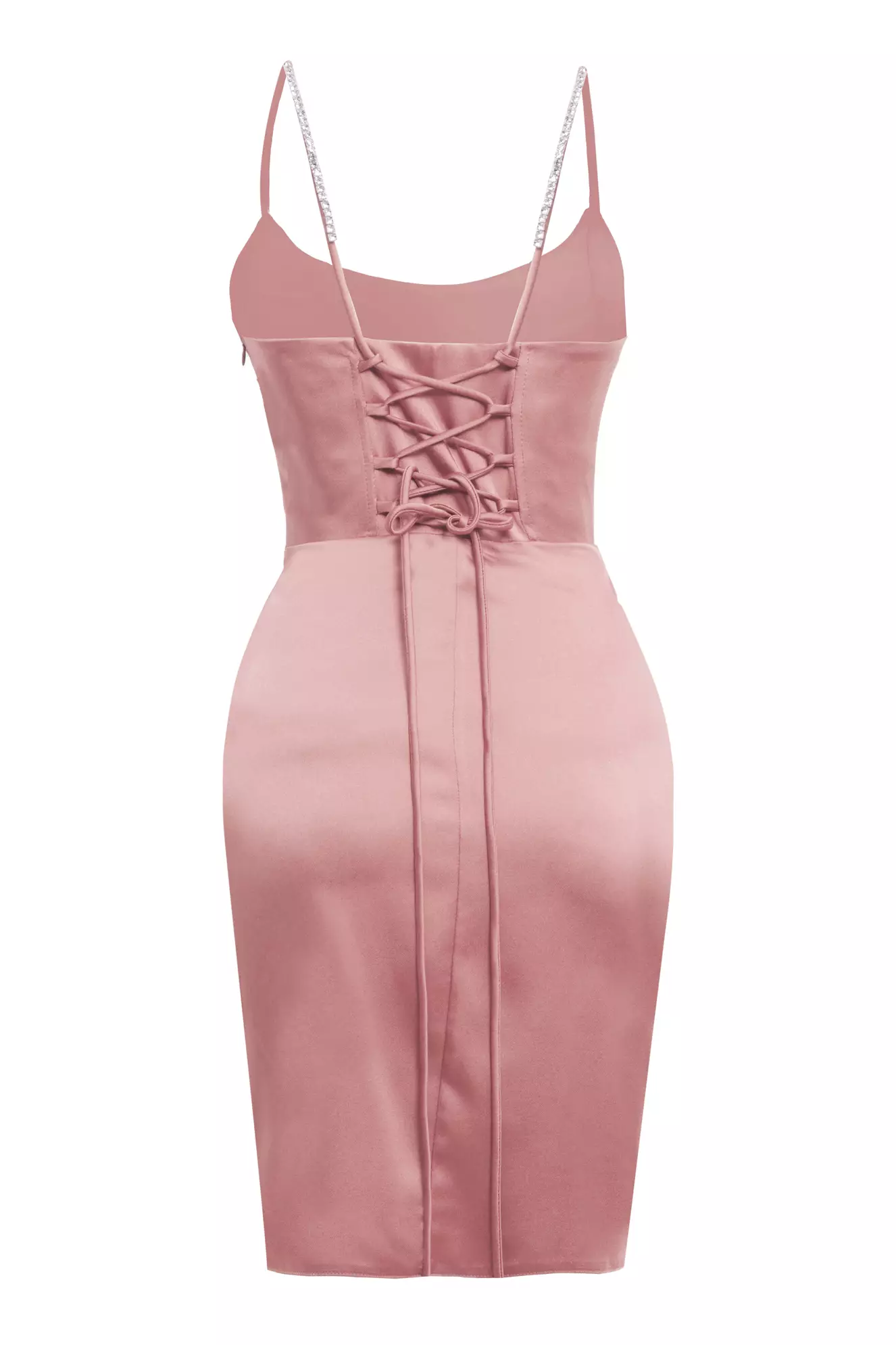 Blush Satin Sleeveless Mini Dress
