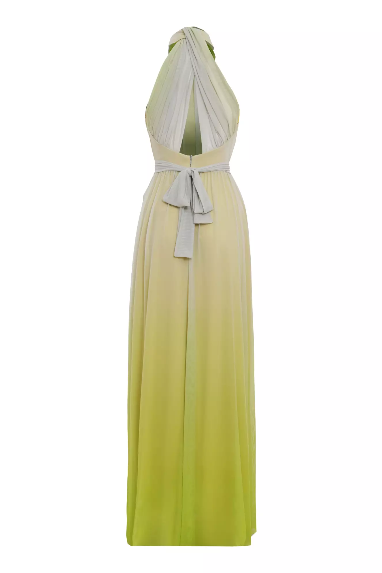 Green Tulle Sleeveless Long Dress