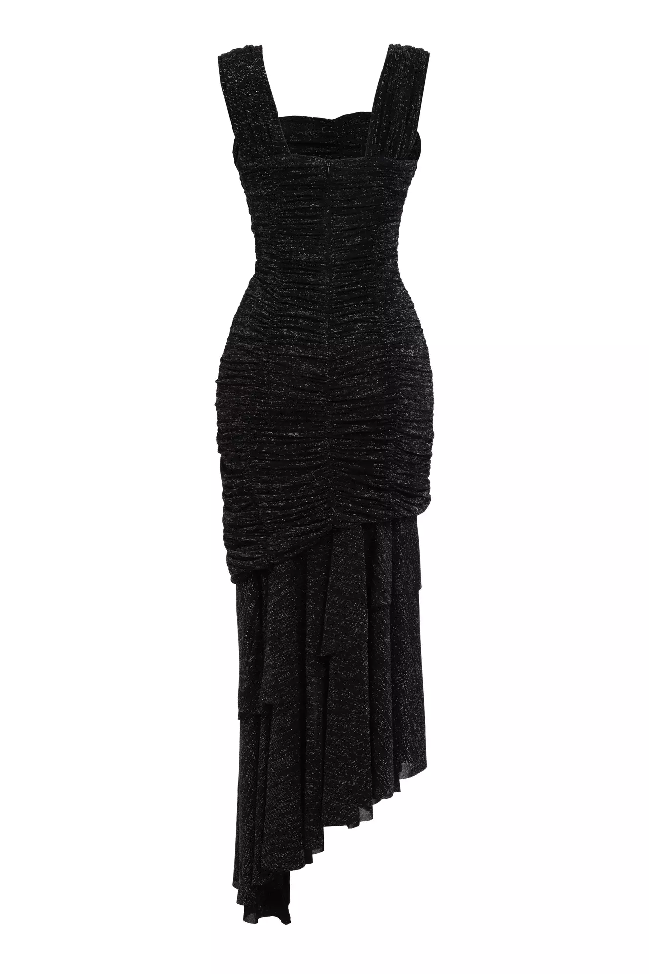 Black Knitted Sleeveless Midi Dress