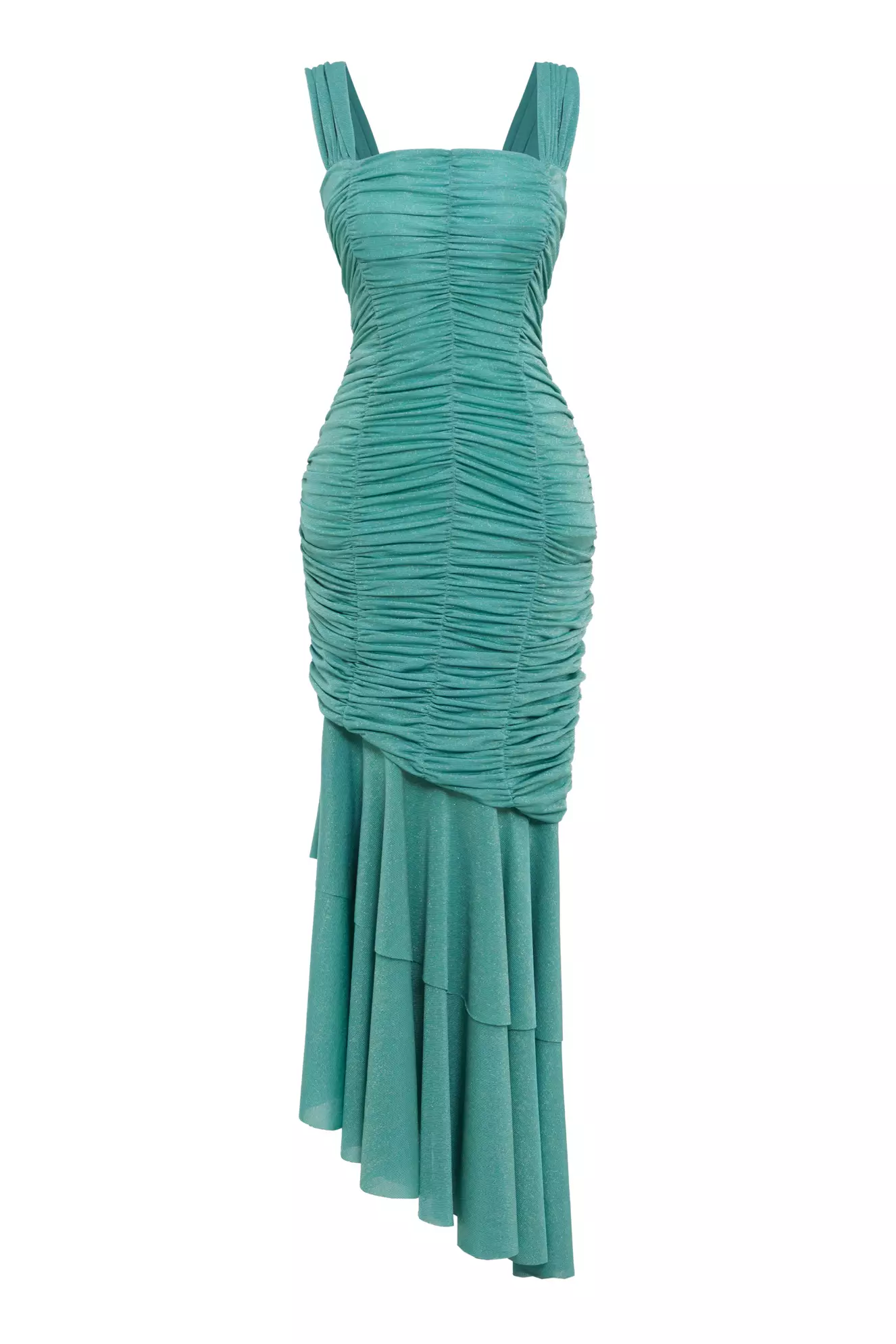 Green Knitted Sleeveless Midi Dress