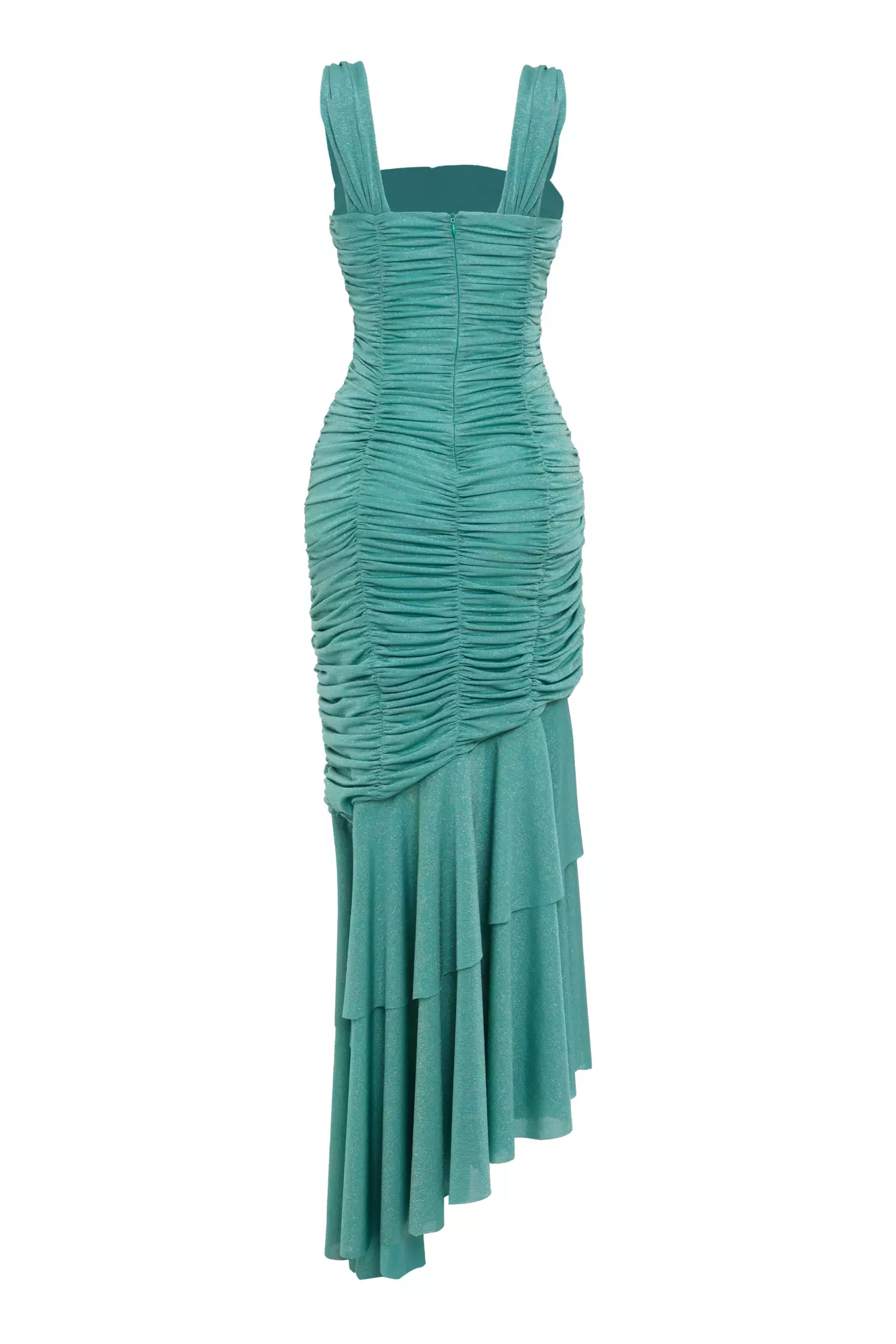 Green Knitted Sleeveless Midi Dress