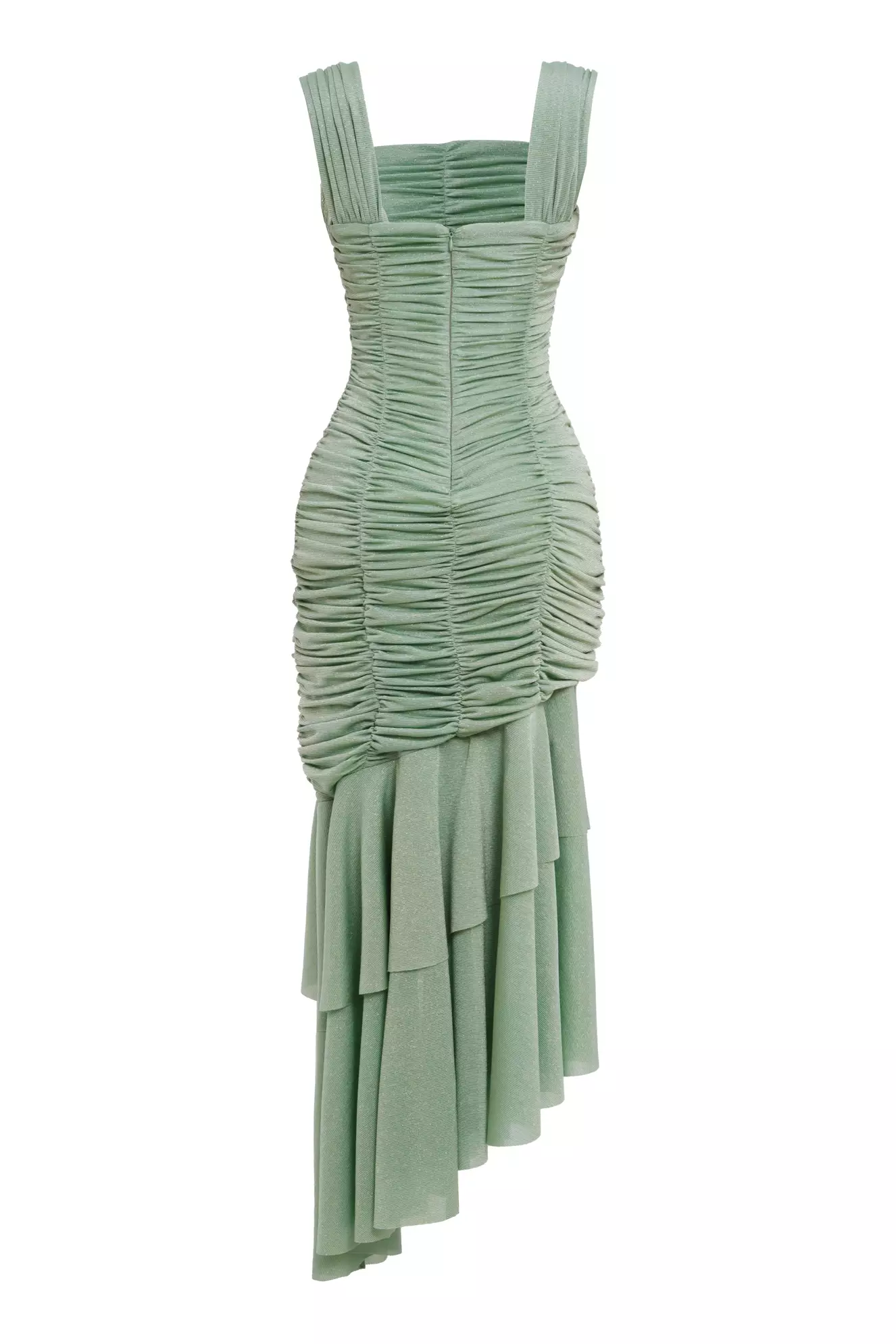 Mint Green Knitted Sleeveless Midi Dress