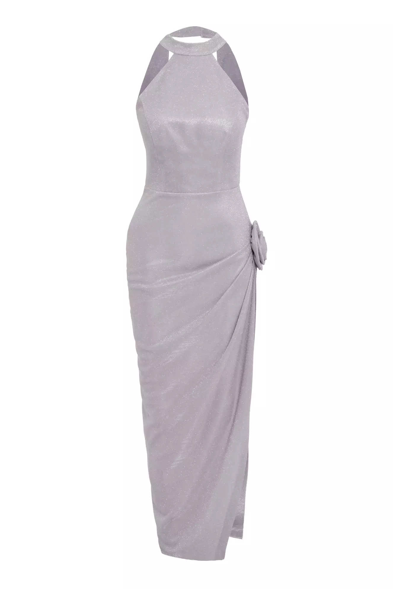 Silver Glare Sleeveless Long Dress