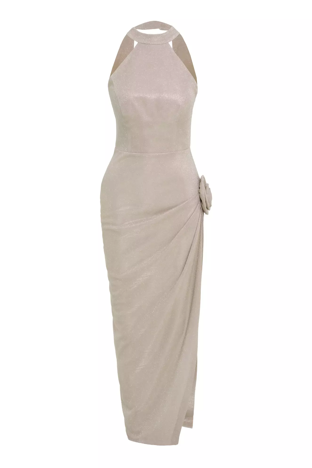 Gold glare sleeveless long dress